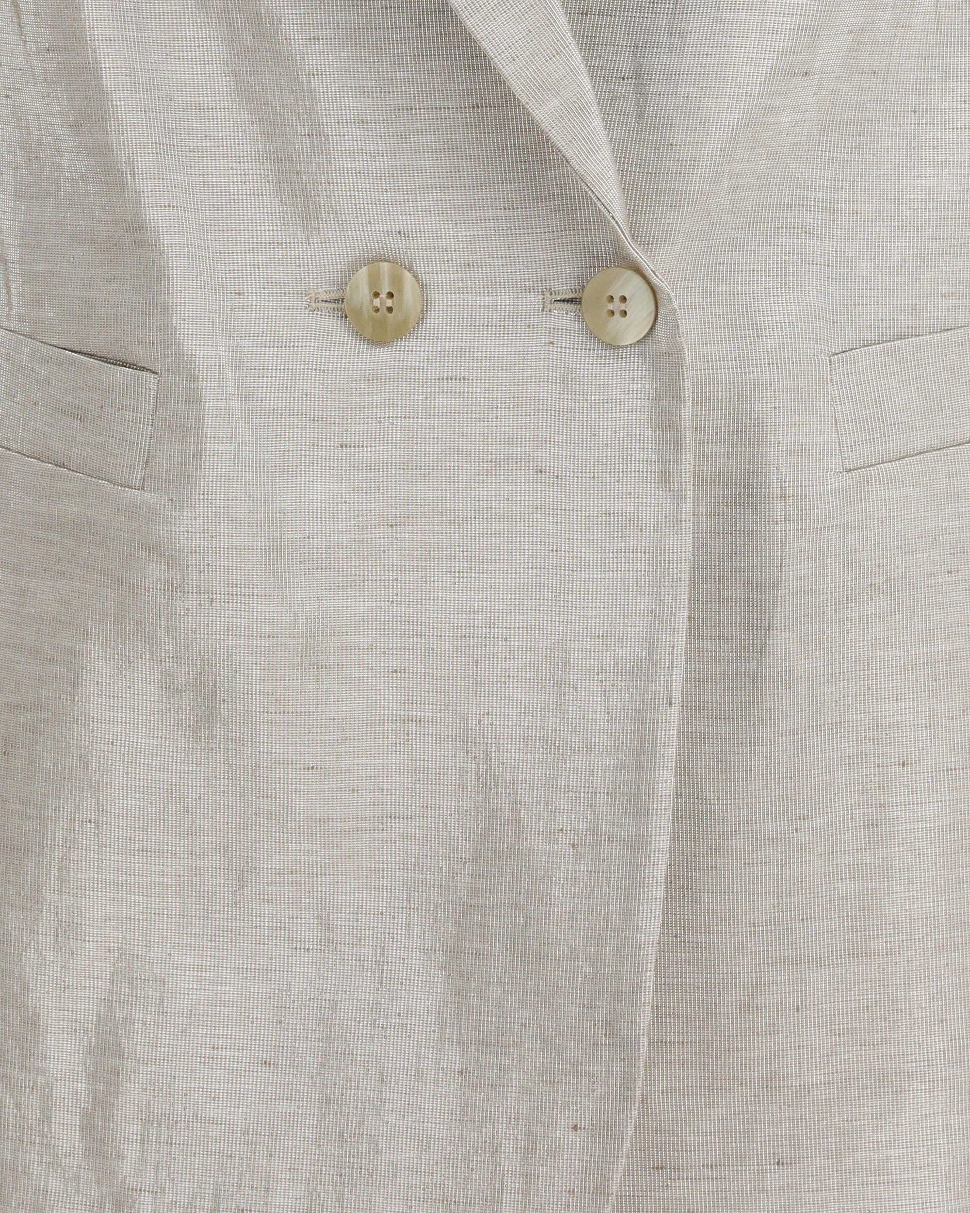 Forte_Forte Double-Breasted Linen Lurex Blazer