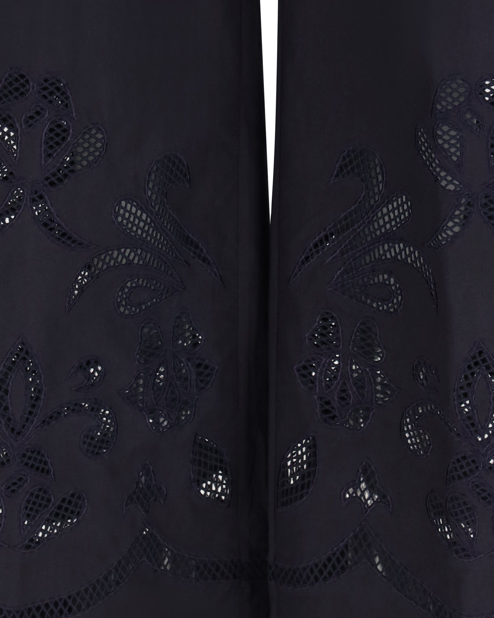 Forte_Forte Embroidered Cotton Wide-Leg Pants