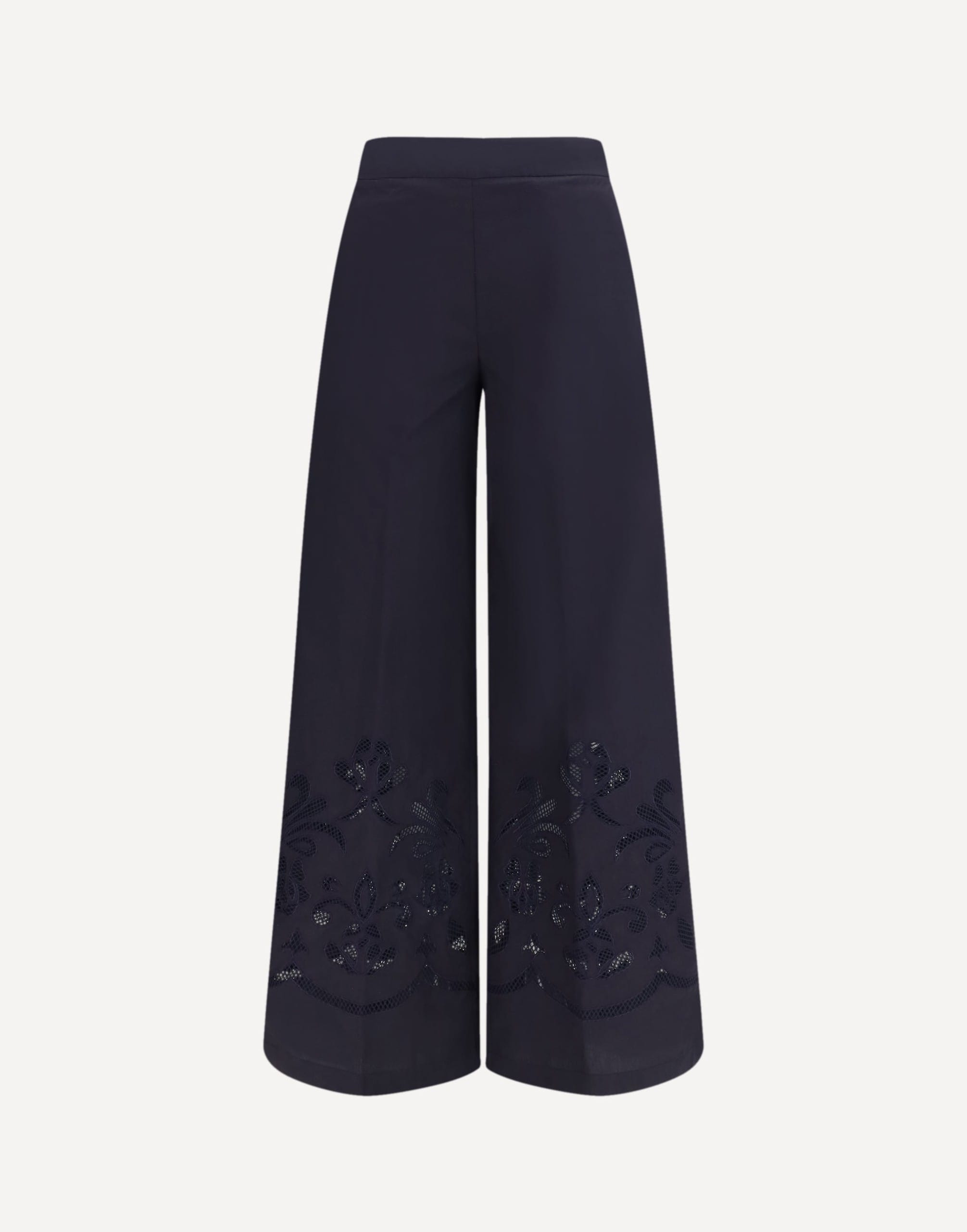Forte_Forte Embroidered Cotton Wide-Leg Pants