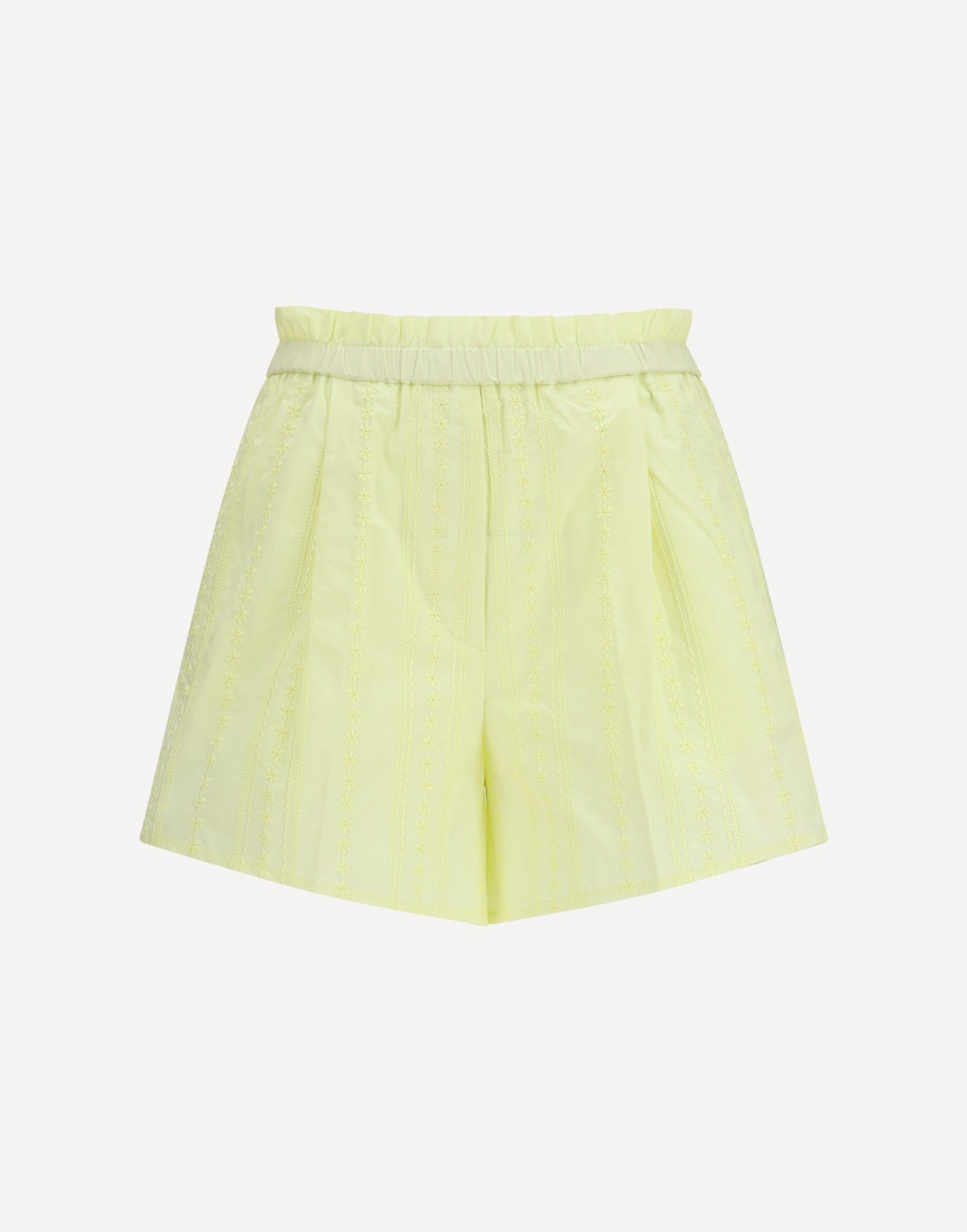 Forte_Forte Les Fleurs Embroidery Cotton Poplin Shorts