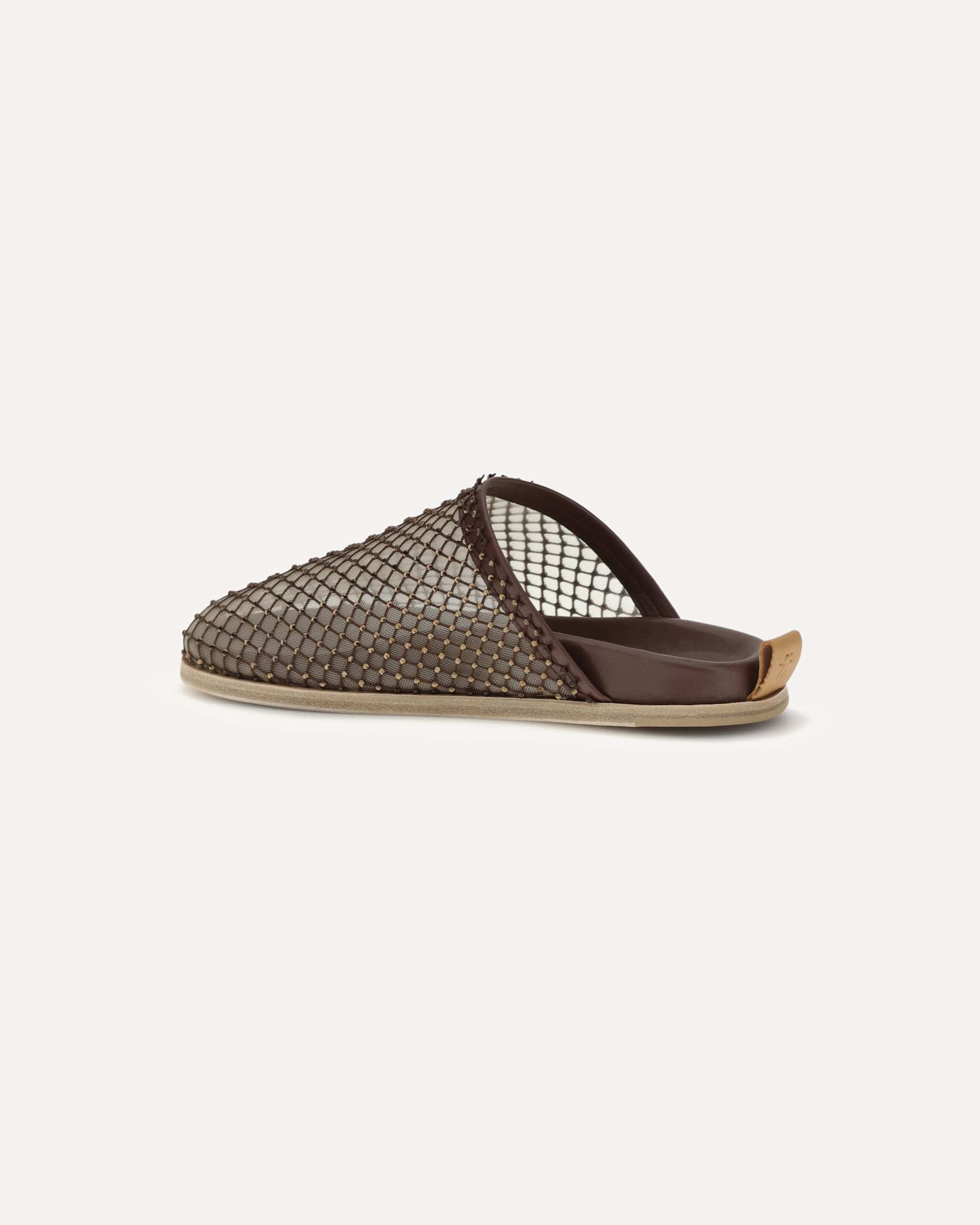 Forte_Forte Mesh Mules With Rhinestones