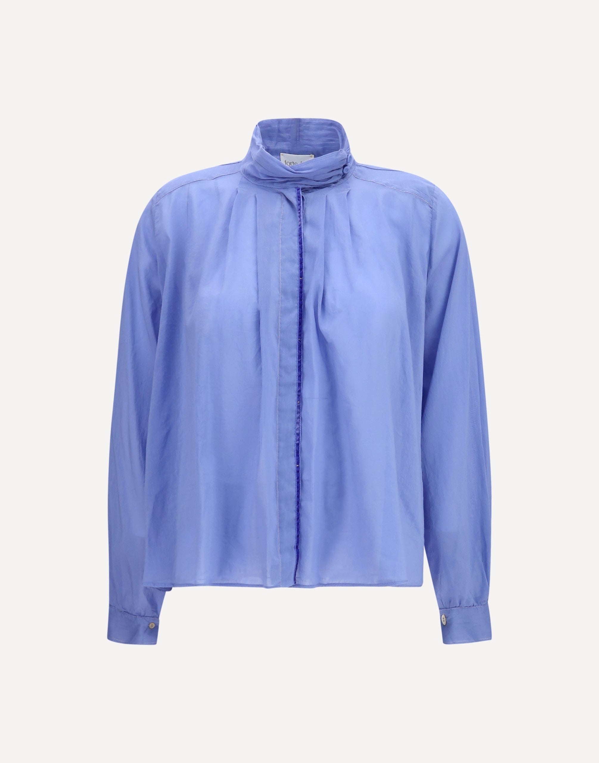 Forte_Forte Pleated High-Neck Blouse