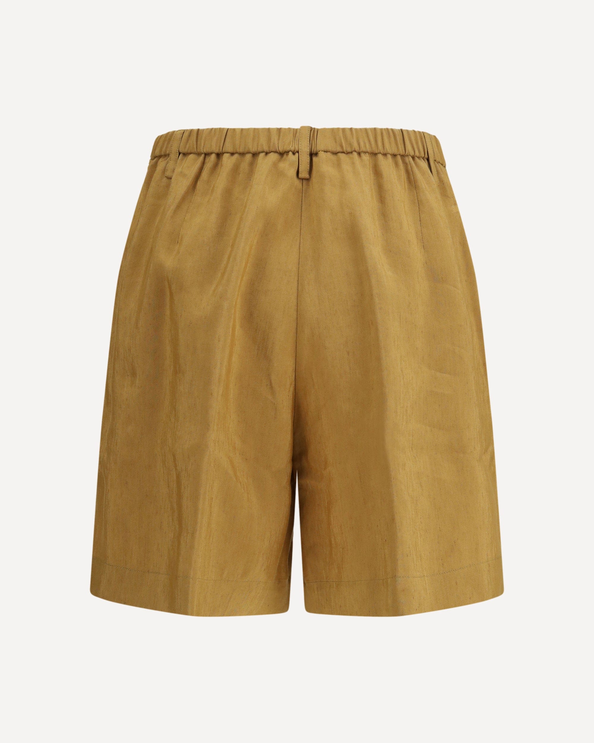 Bermuda-Shorts aus Slub-Leinen und Viskose - alternate view