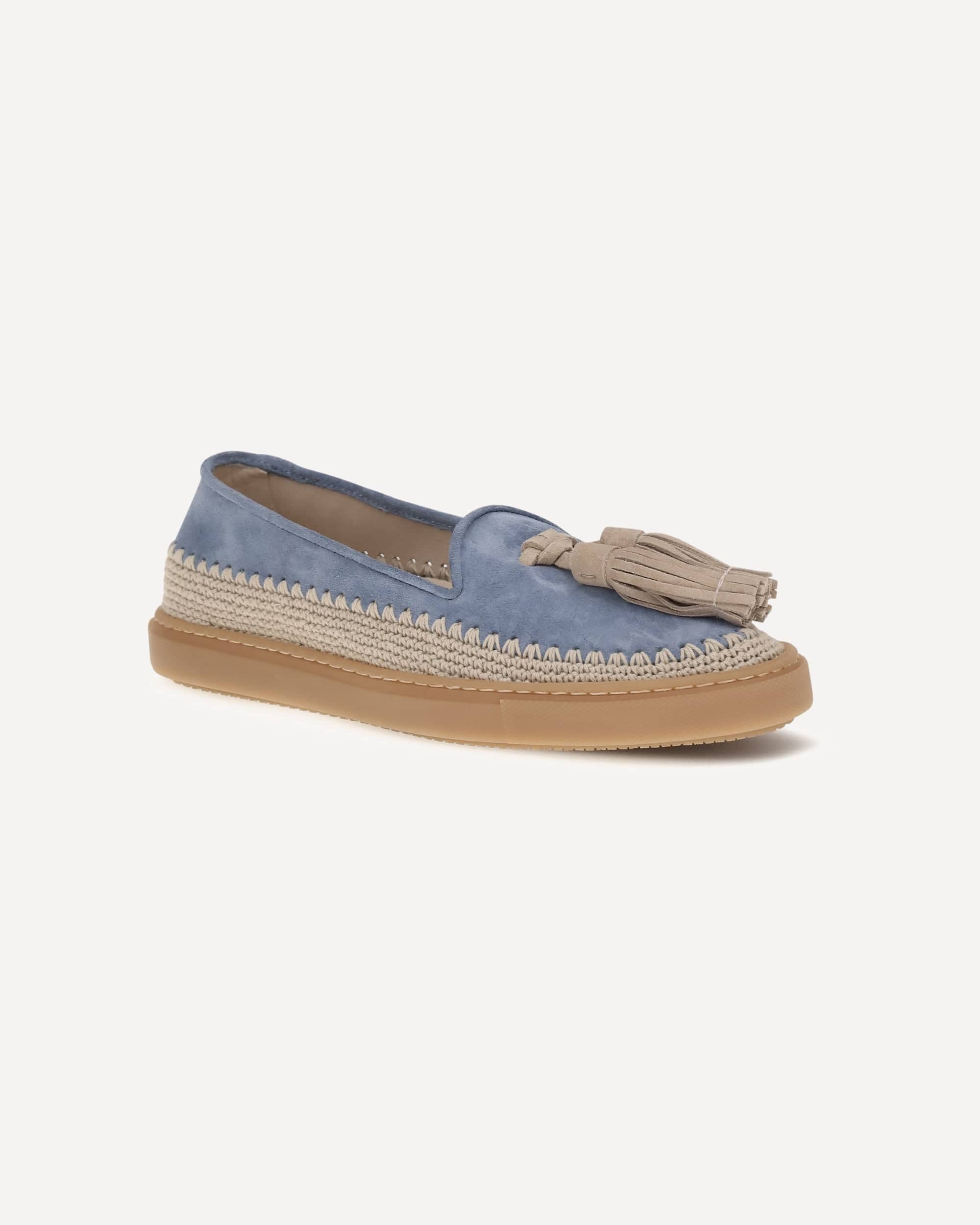 Fratelli Rossetti Suede Loafers With Crochet Detail - alternate view