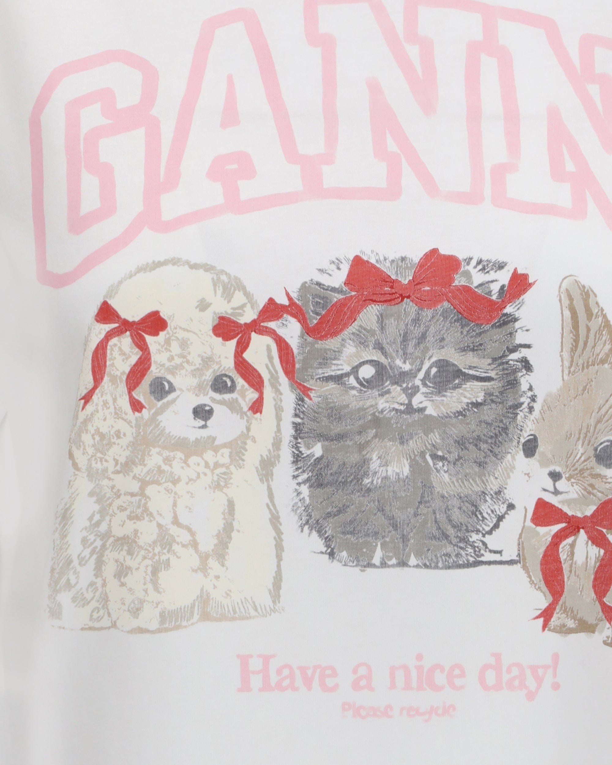 Ganni Animals Print T-Shirt