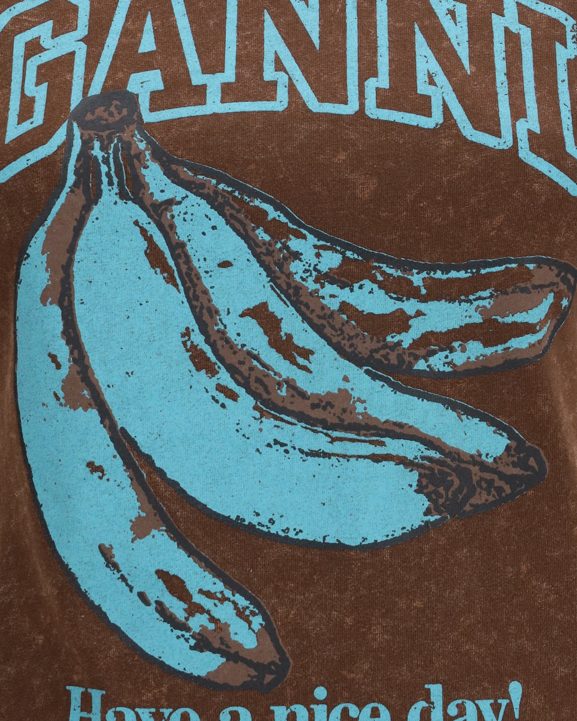 Camiseta de algodão Banana Ganni