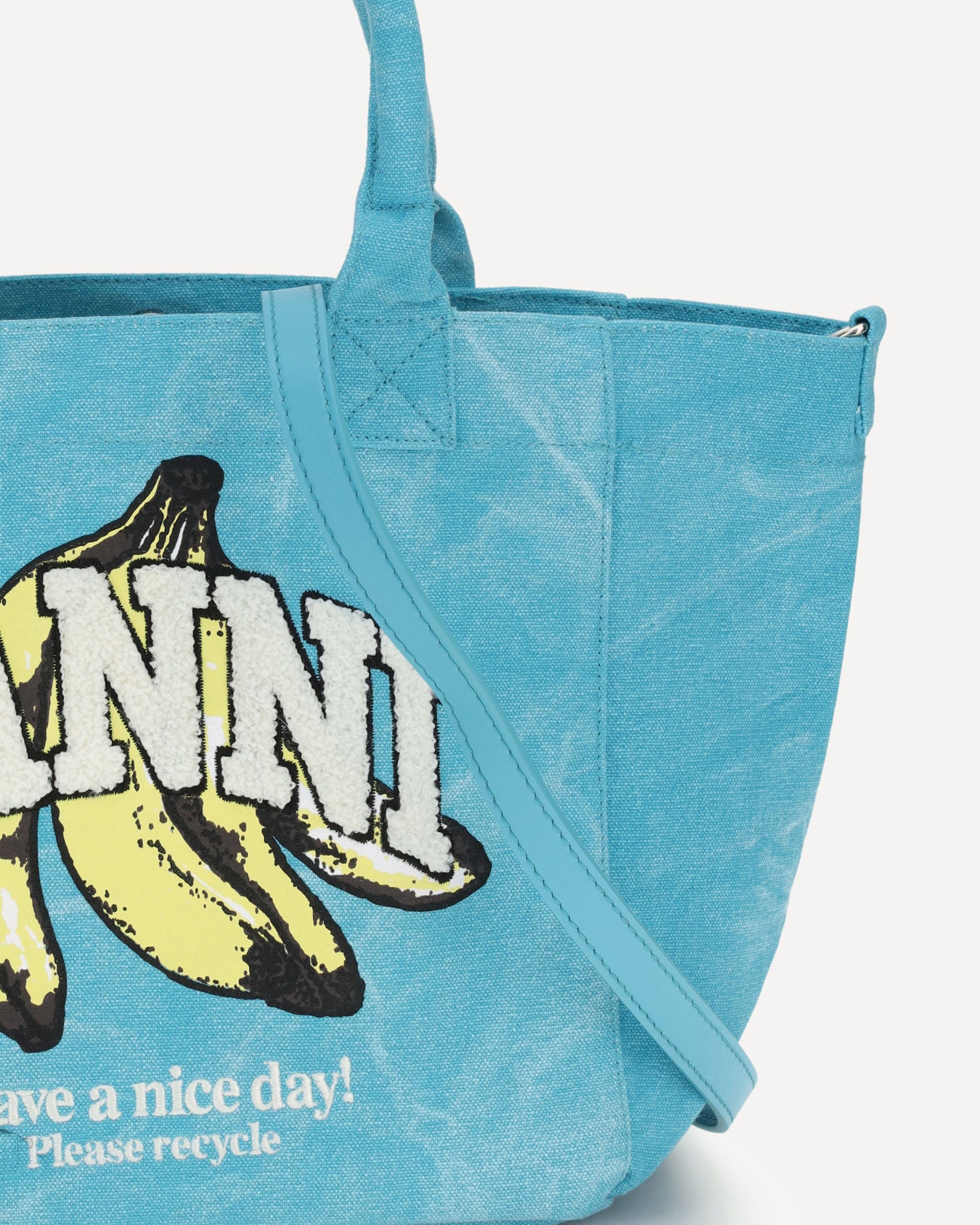 Ganni Banana Print Tote Bag