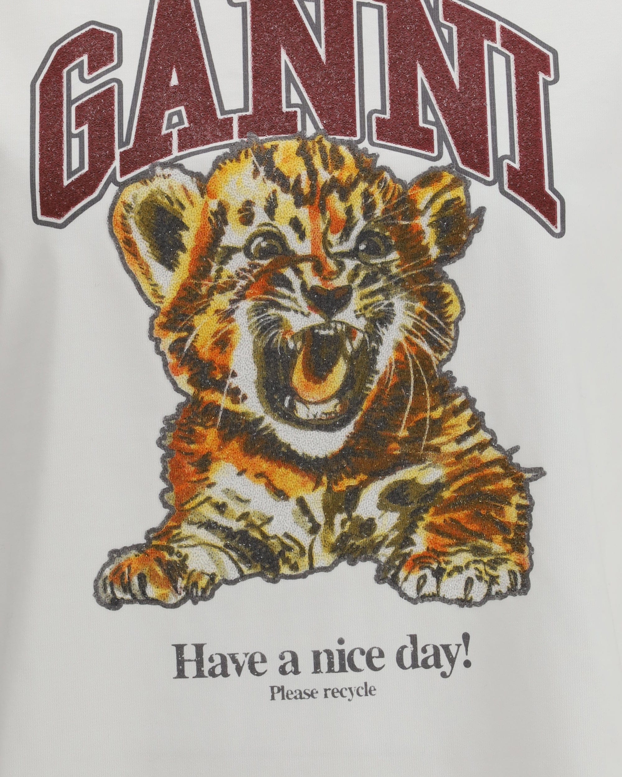 Ganni Beaded Tiger T-Shirt