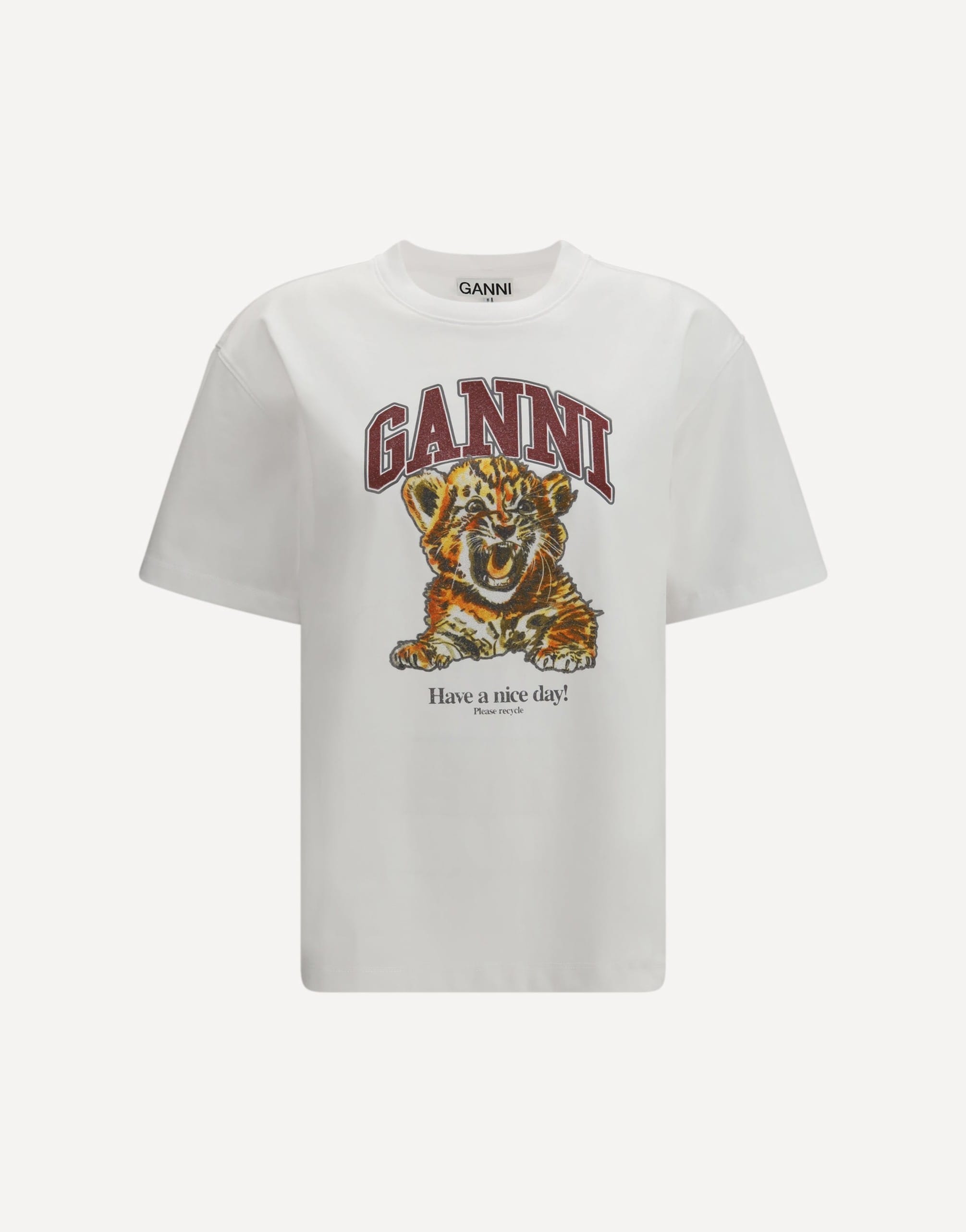 Ganni Beaded Tiger T-Shirt