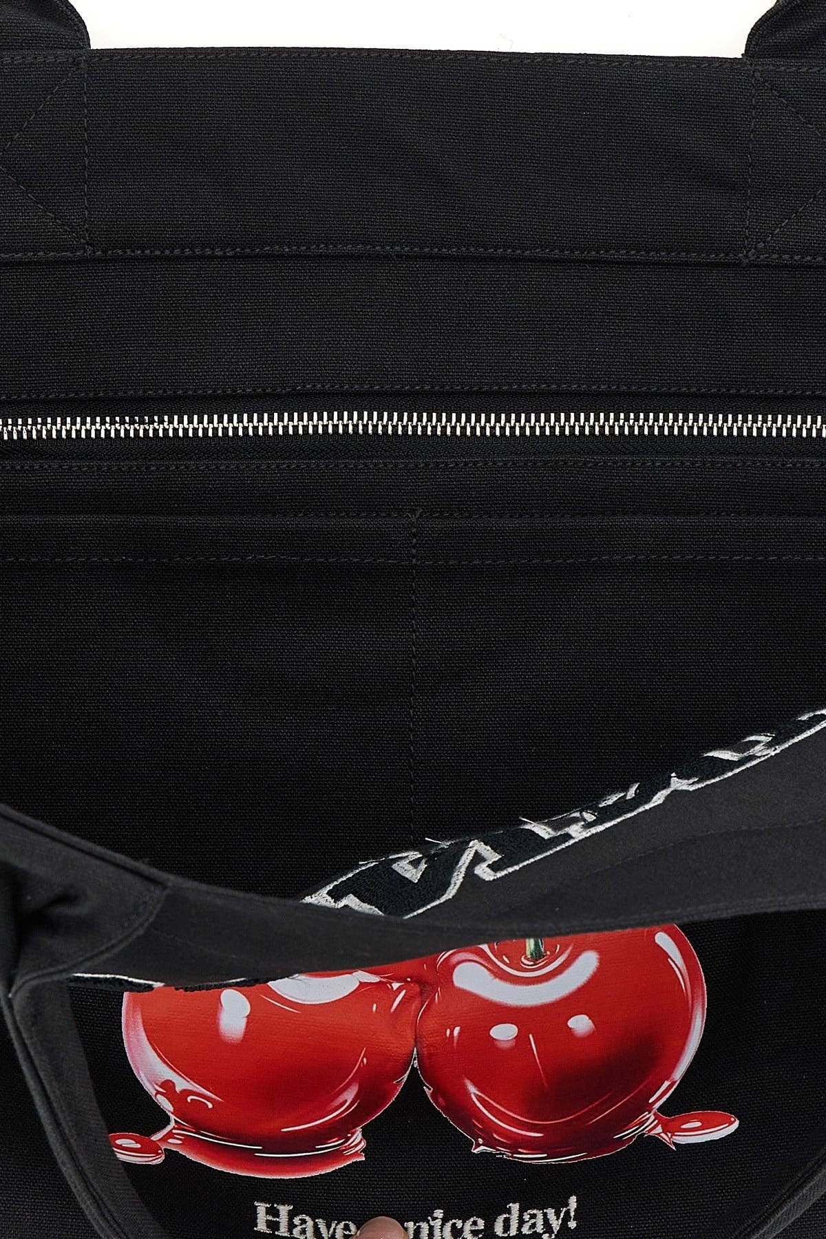 Ganni Ganni Black Medium Cherry Tote Bag