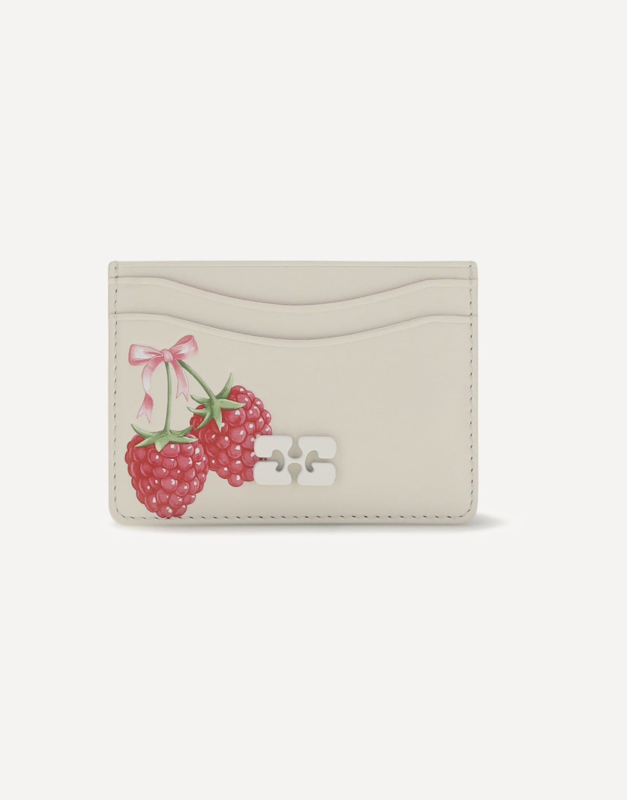 Ganni Bou Card Holder Raspberry Print