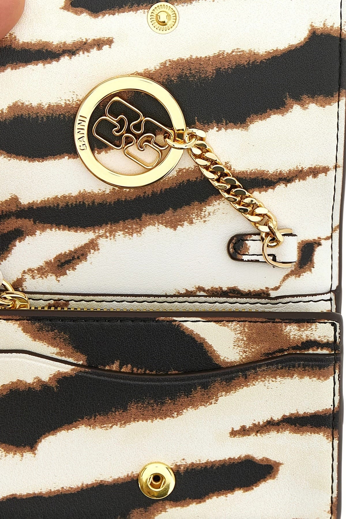 Ganni Ganni Bou Zebra Card Holder