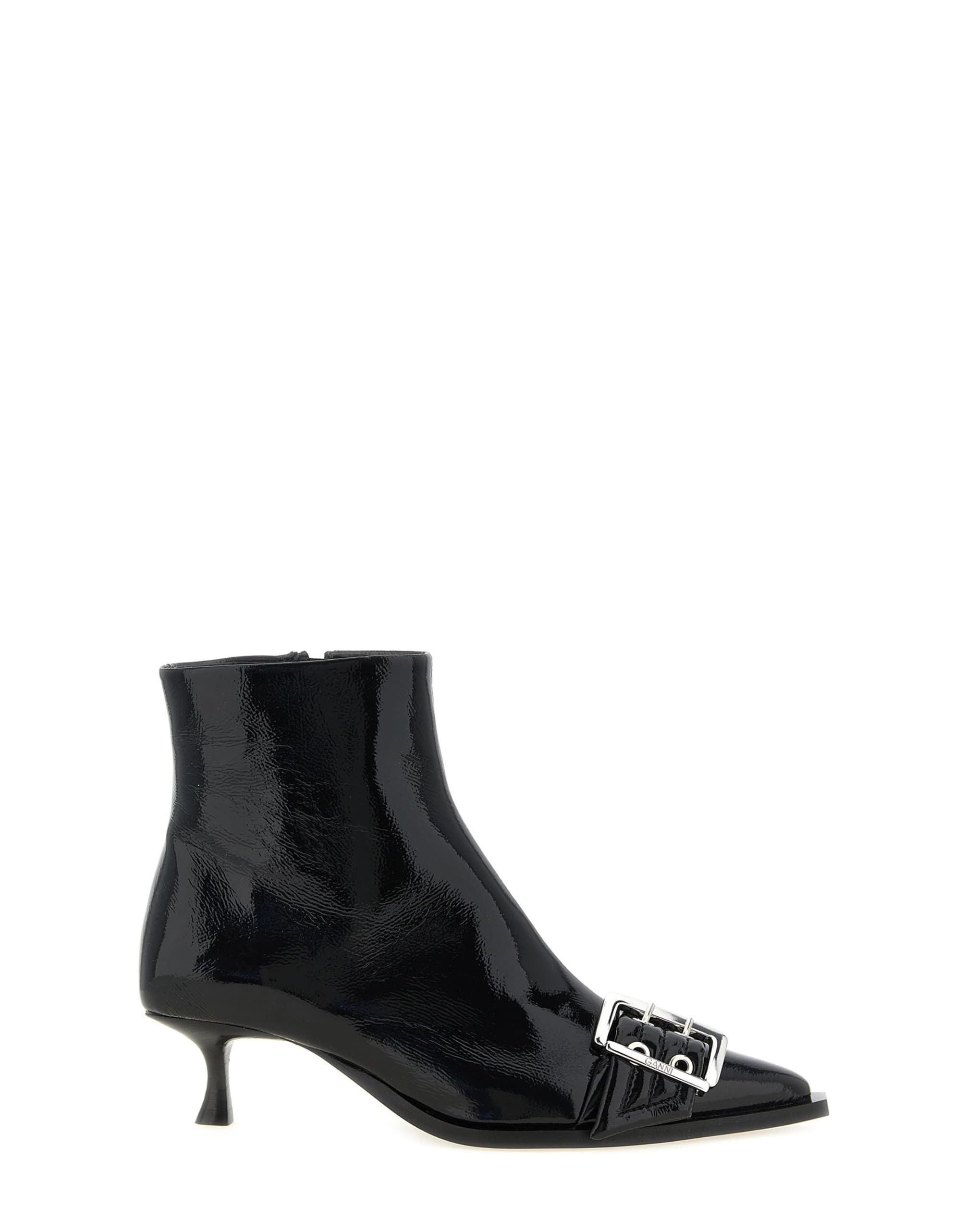 Ganni Buckle Ankle Boot