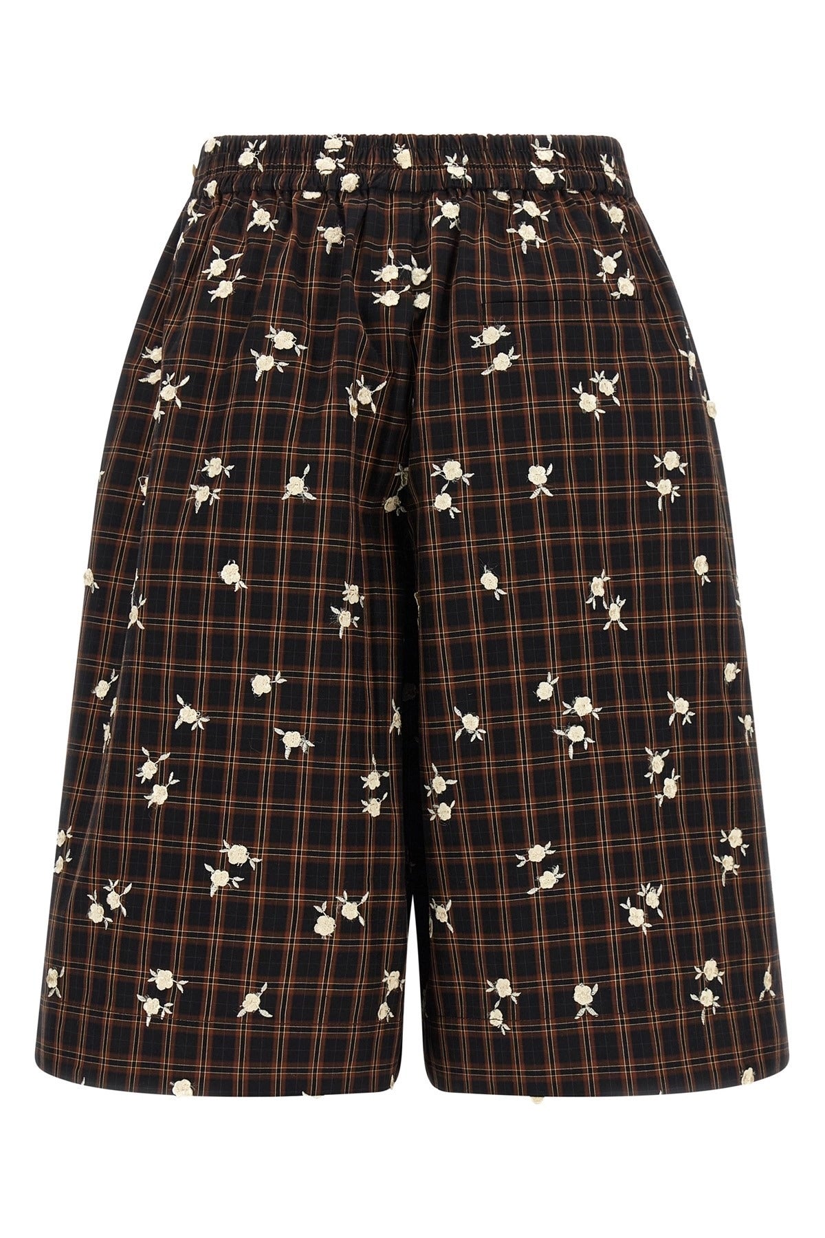 Ganni Check Flower Bermuda Shorts - alternate view