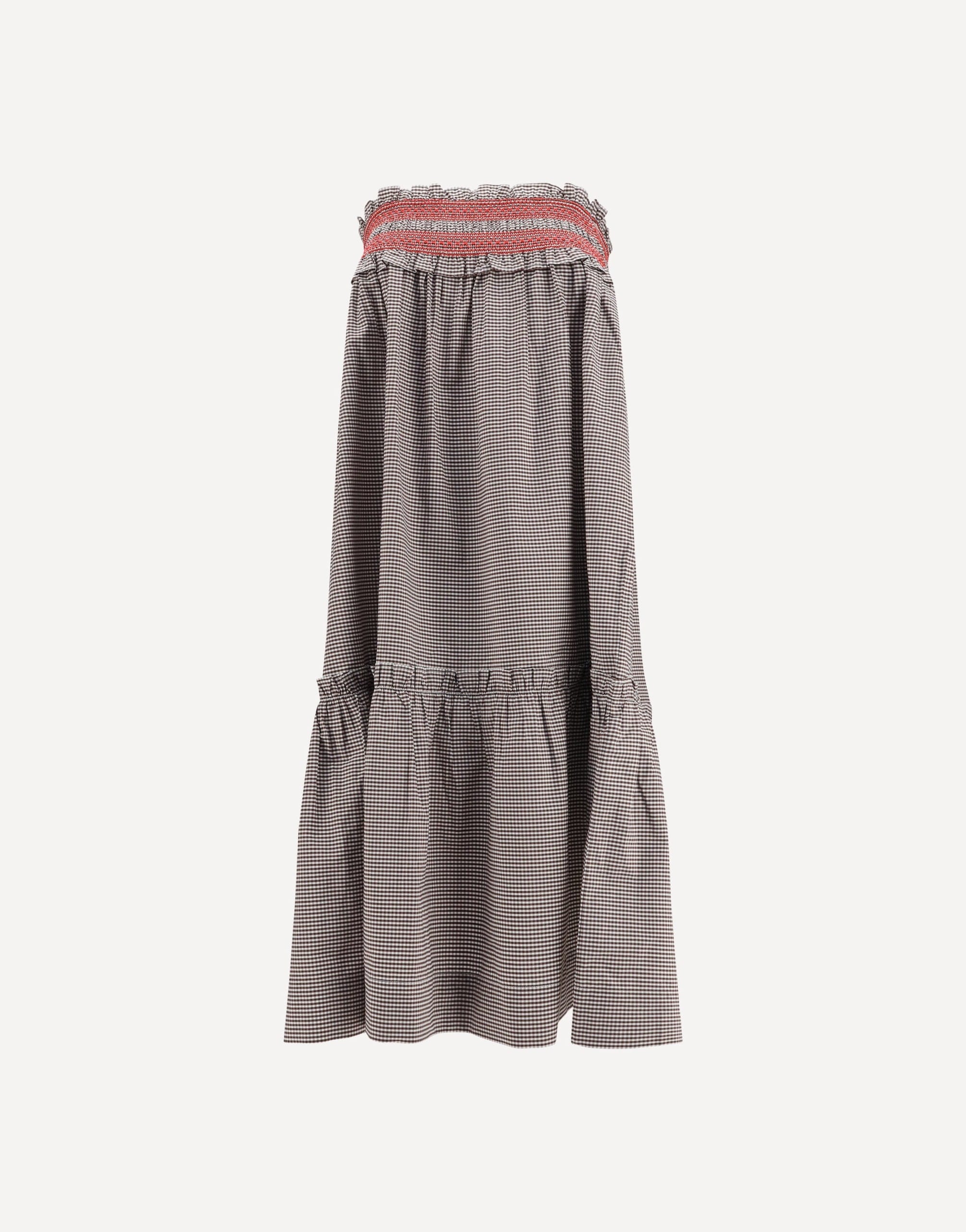 Ganni Ganni Checked Cotton Skirt