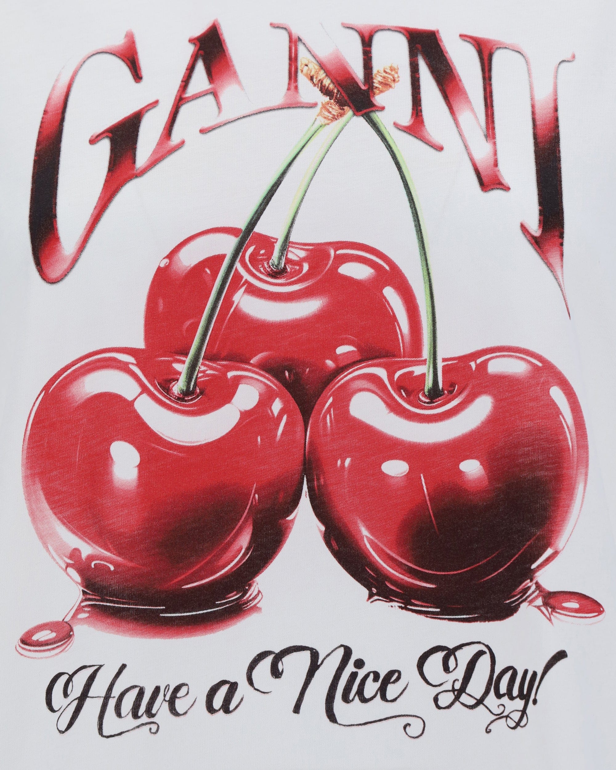 Ganni Ganni Cherry Relaxed T-Shirt