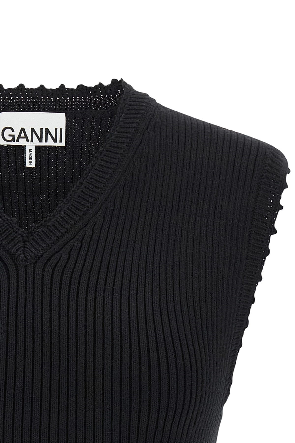 Ganni Ganni Cotton Crochet Vest