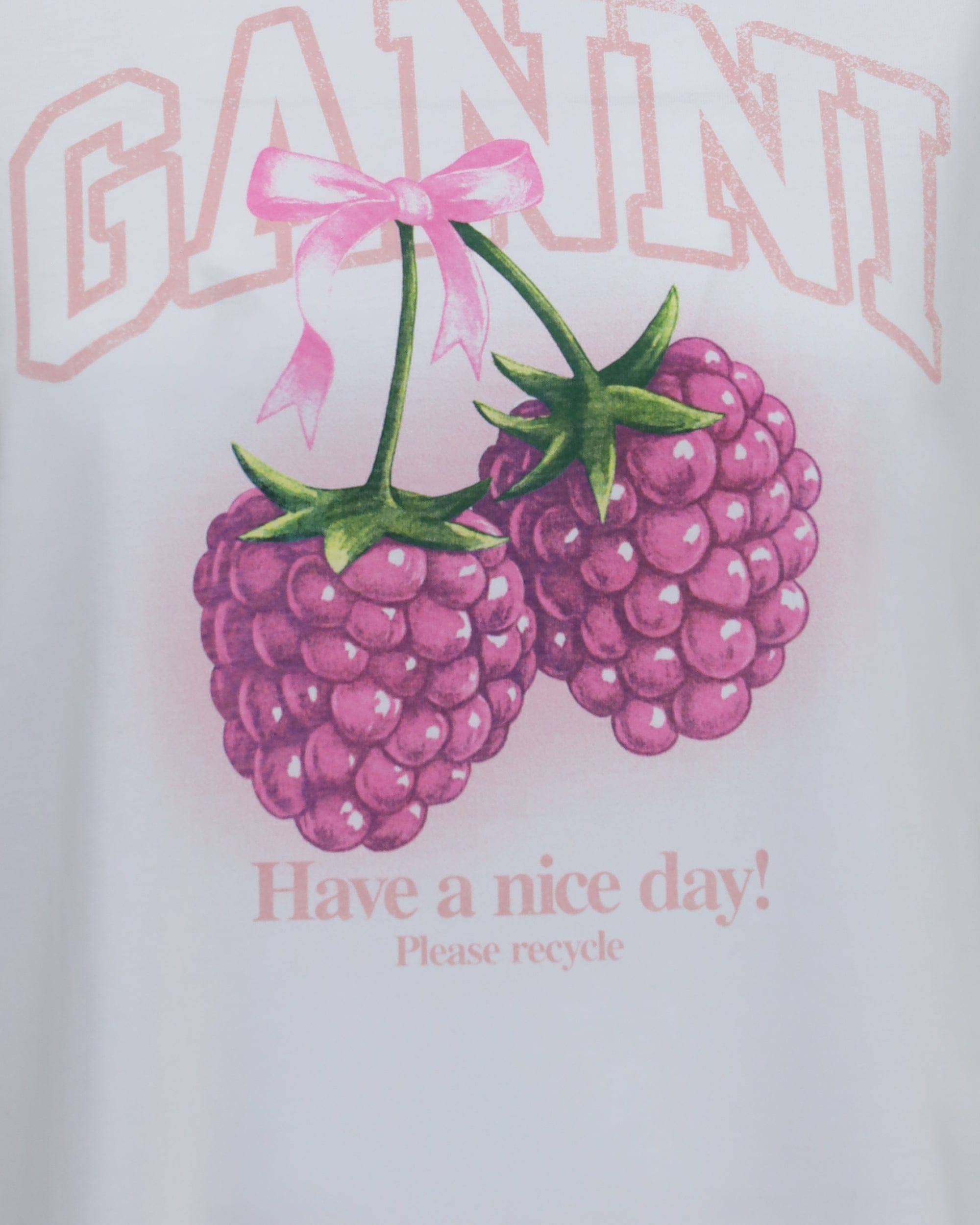 Ganni Ganni Cotton Raspberry T-Shirt