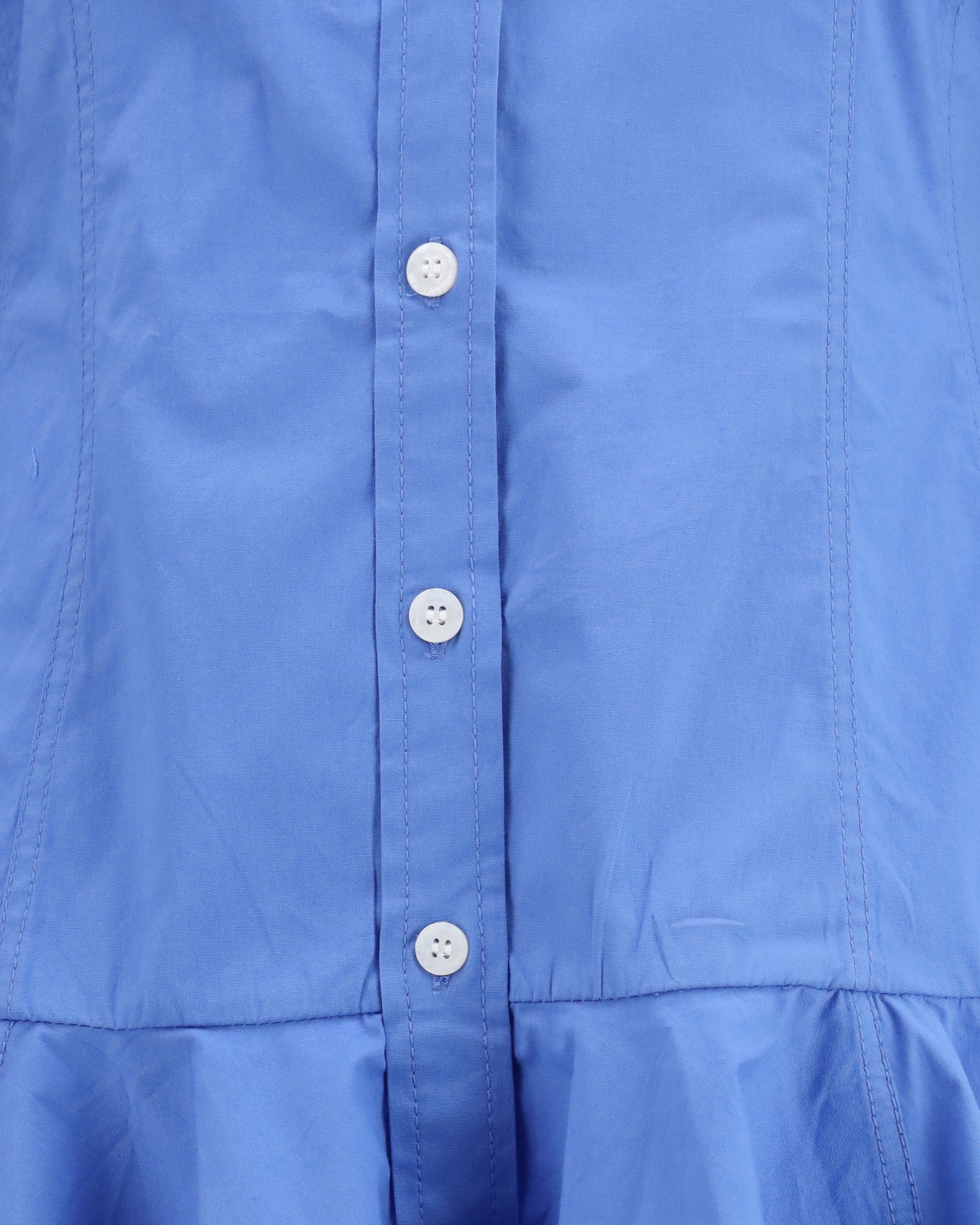 Ganni Ganni Cotton Shirt Dress With Balloon Skirt