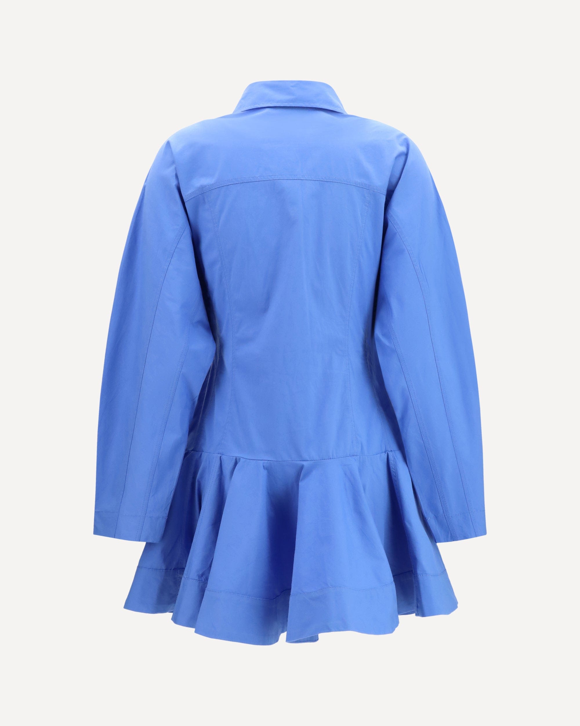 Ganni Ganni Cotton Shirt Dress With Balloon Skirt