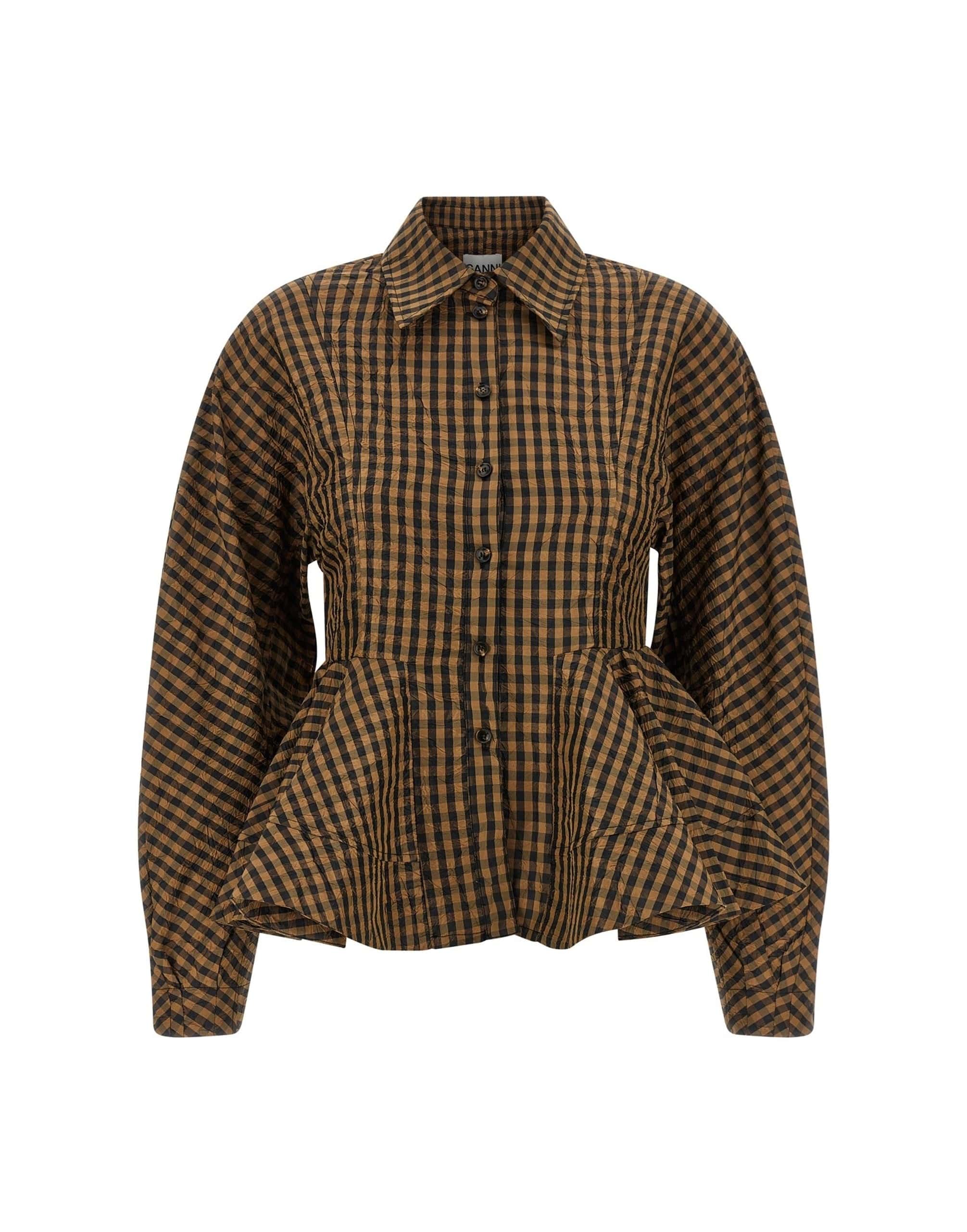 Ganni Ganni Crinckled Taffetà Blouse