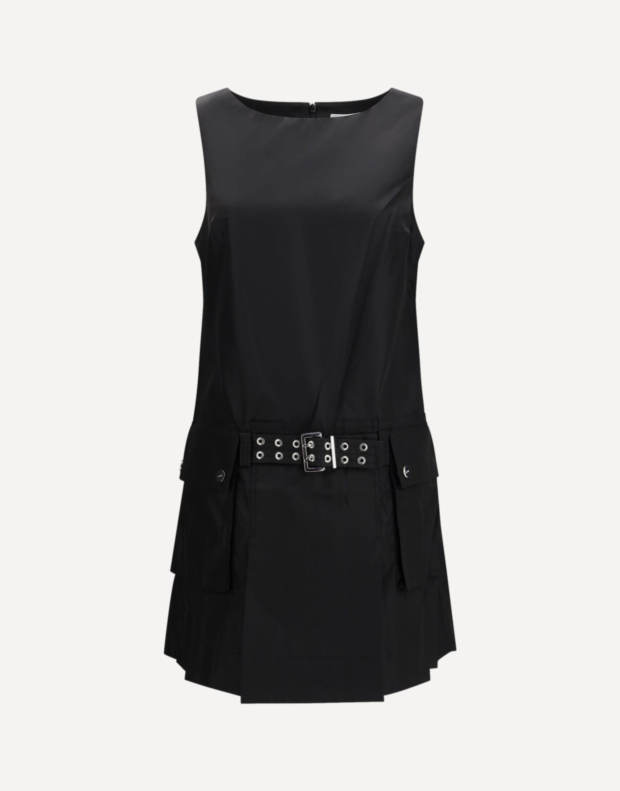 Ganni Duchesse Nylon Belted Mini Dress