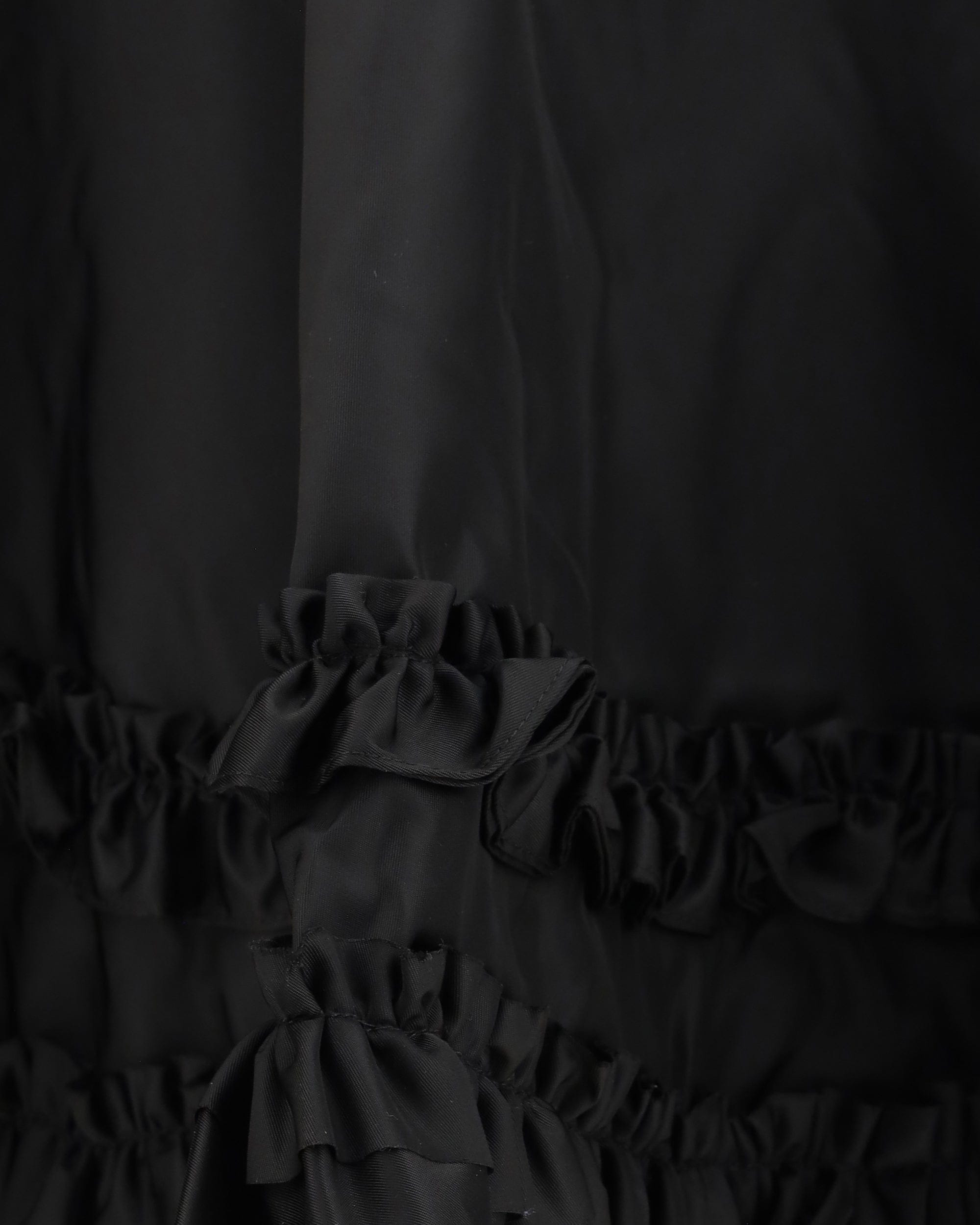 Ganni Duchesse Nylon Mini Frill Skirt