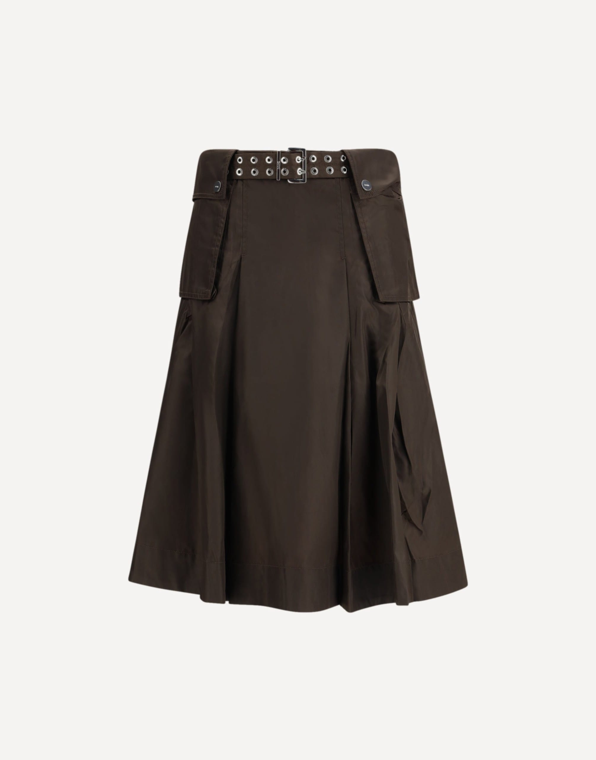 Ganni Duchesse Nylon Pleated Skirt