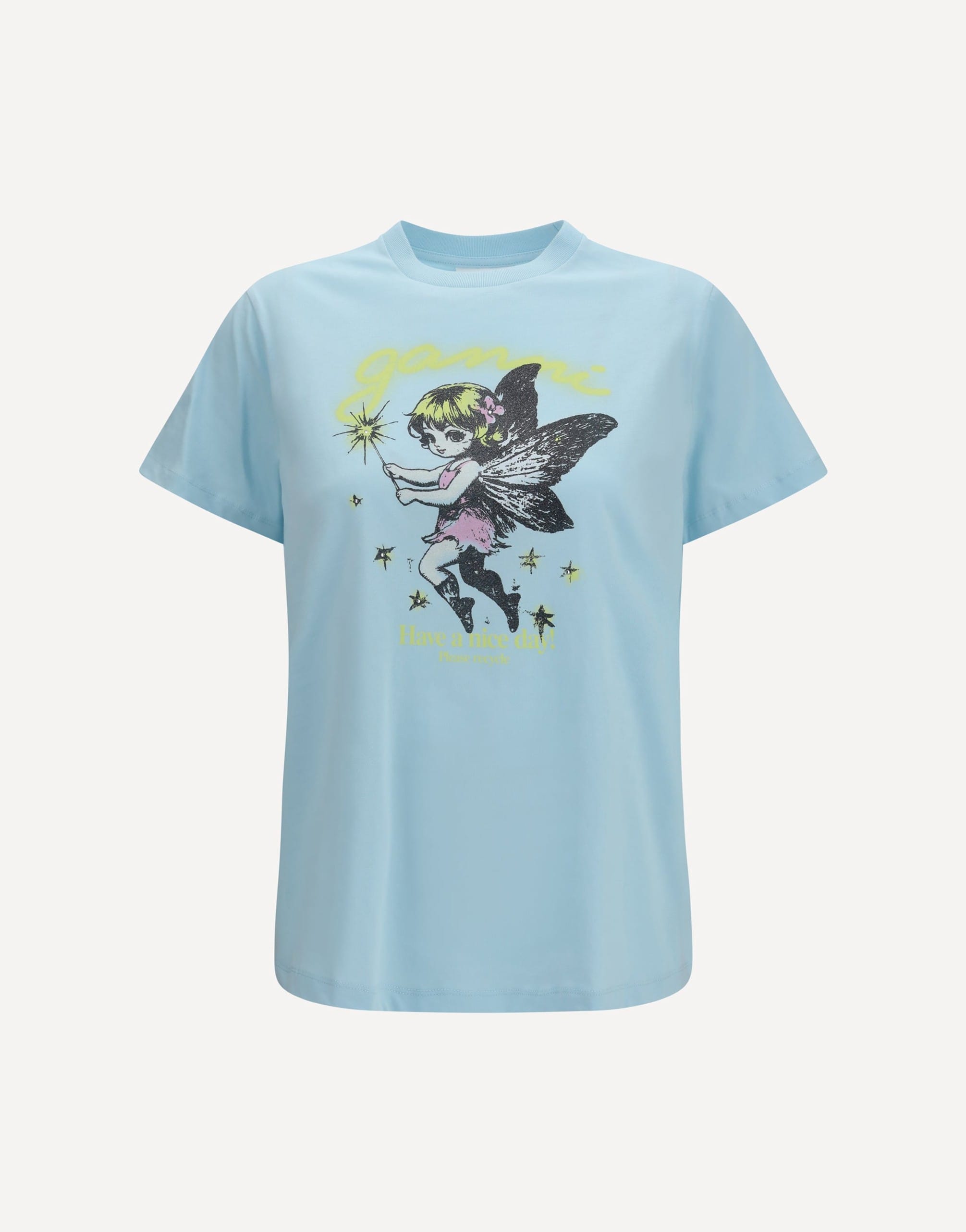 Ganni Fairy Graphic Cotton T-Shirt