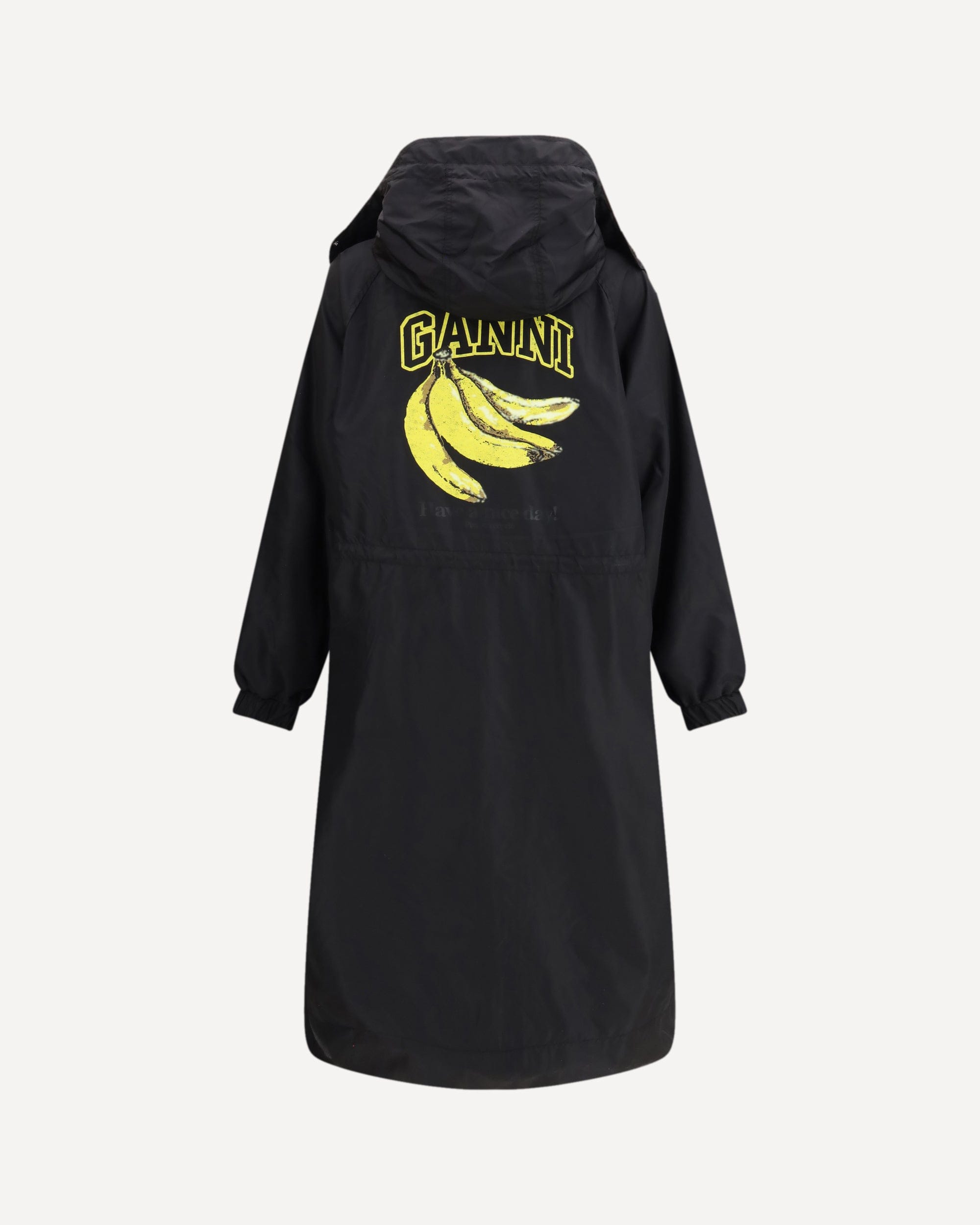 Ganni Flyweight Banana Graphic Long Parka