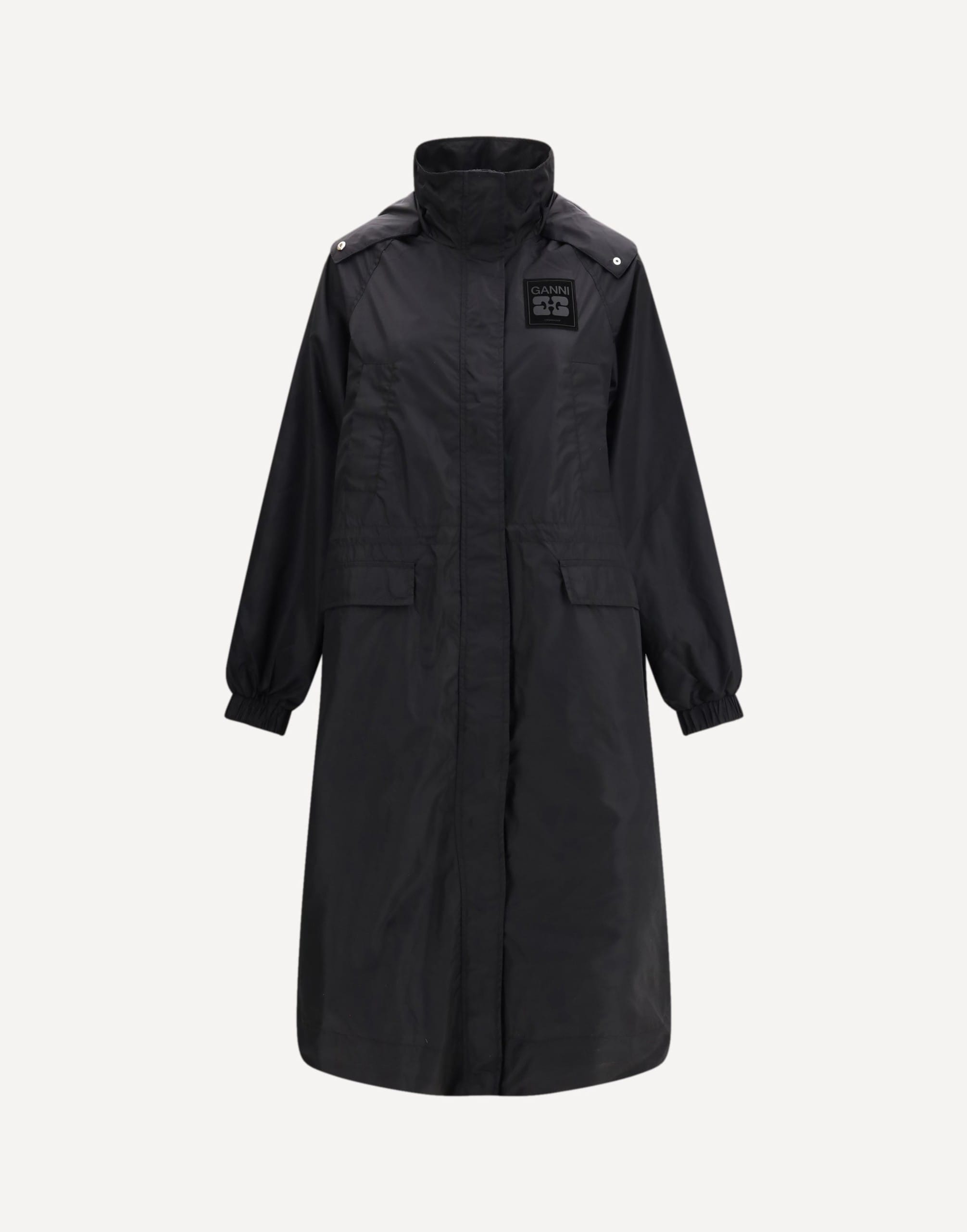 Ganni Flyweight Banana Graphic Long Parka