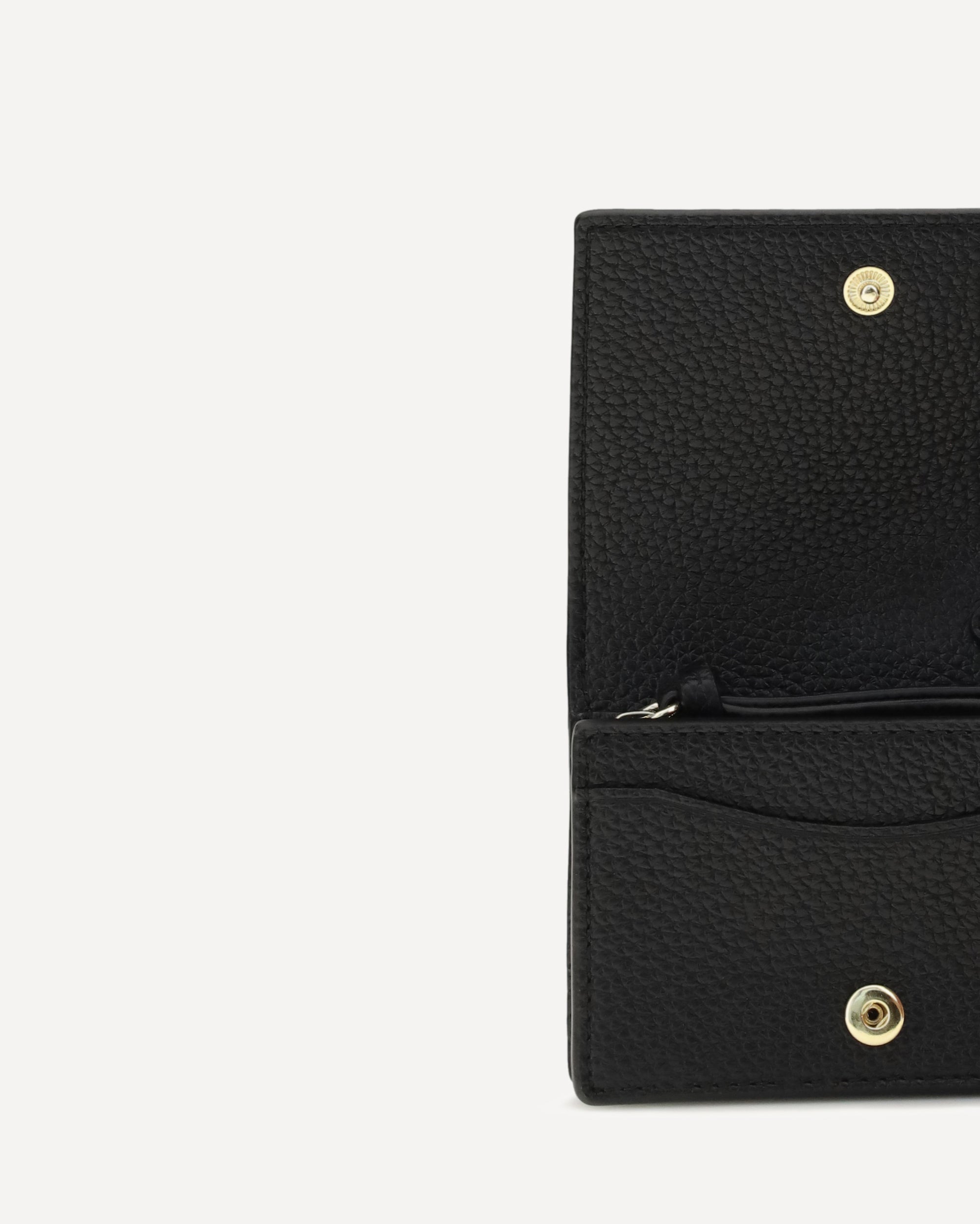 Ganni Ganni Grained Leather Flap Card Holder