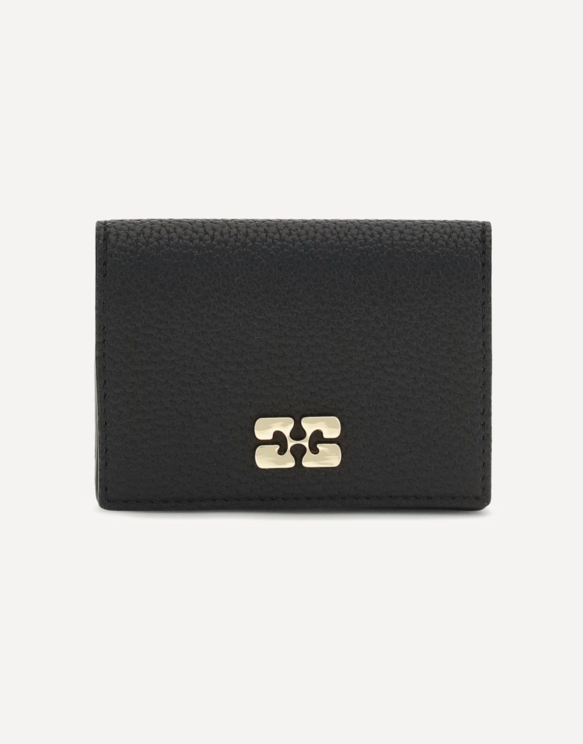 Ganni Ganni Grained Leather Flap Card Holder