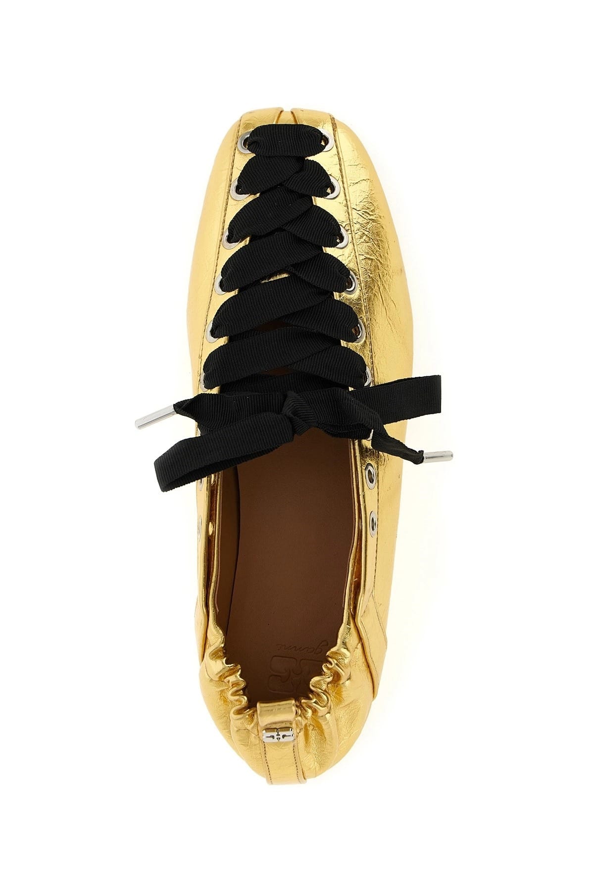 Ganni Ganni Lace-Up Ballet Flats