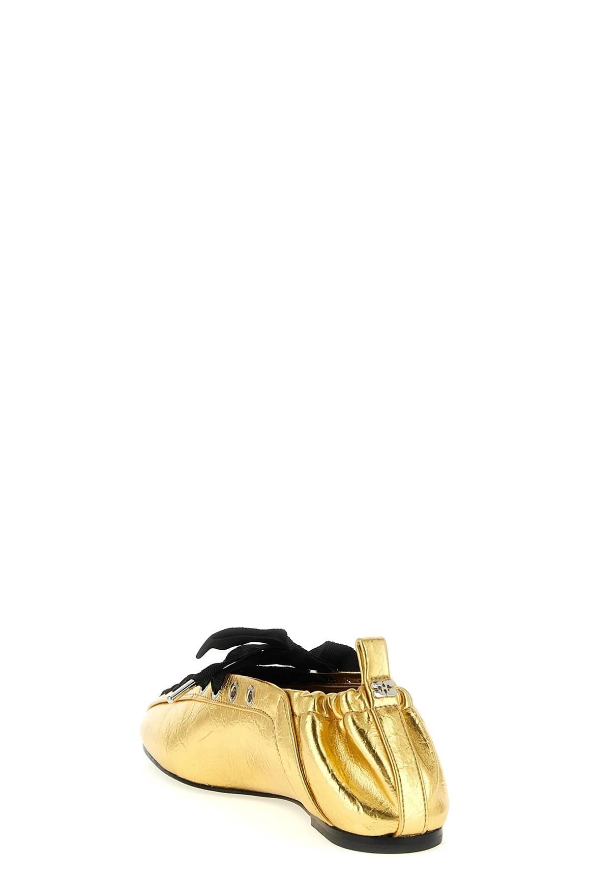 Ganni Ganni Lace-Up Ballet Flats