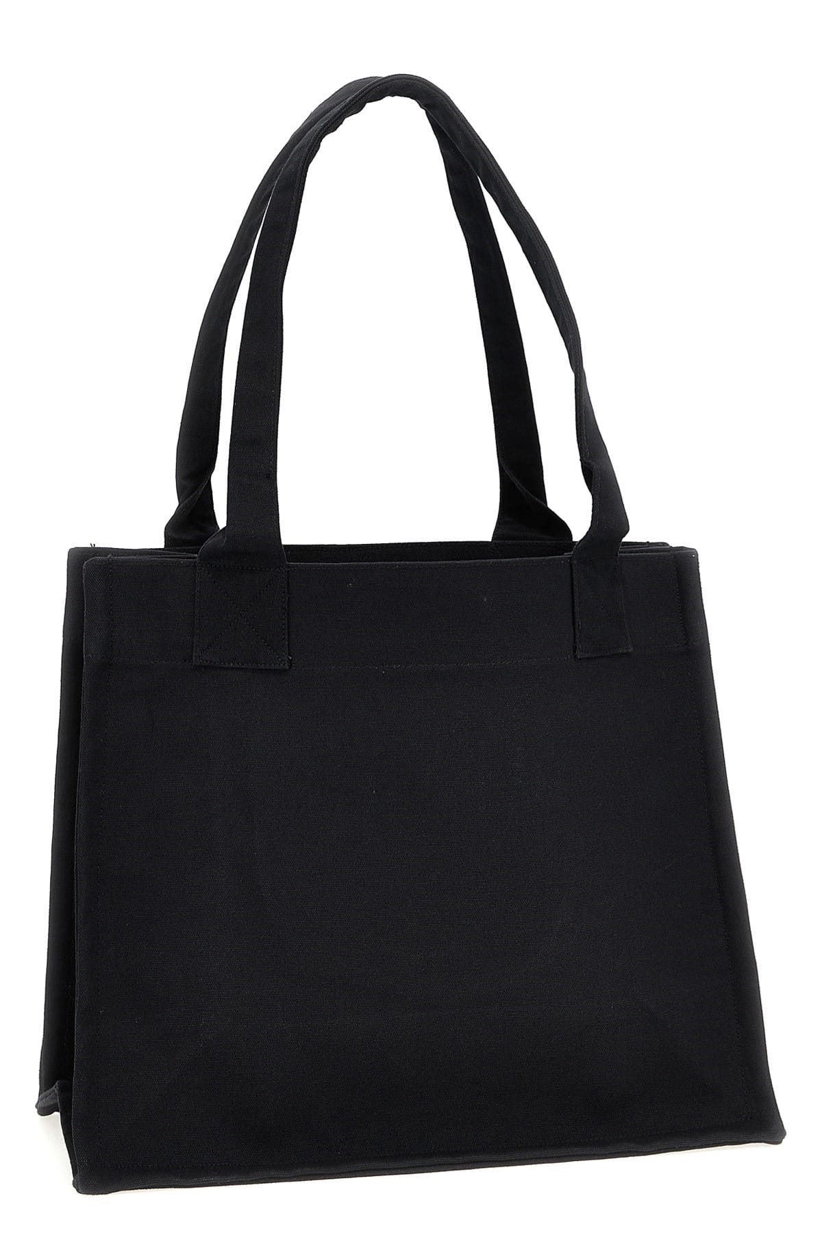 Ganni Ganni Large Easy Shopper Contrasted Logo Shopping Bag