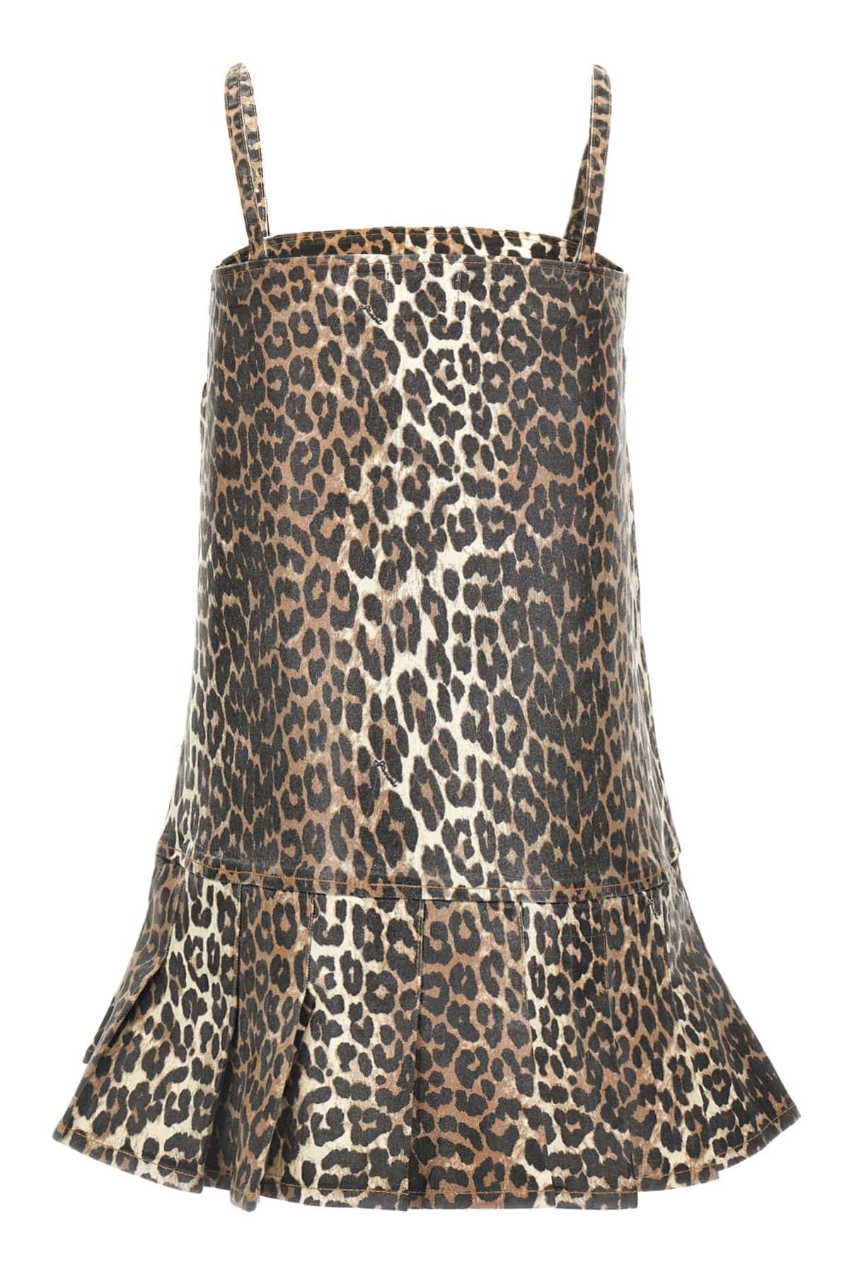 Ganni Ganni Leopard Print Mini Dress