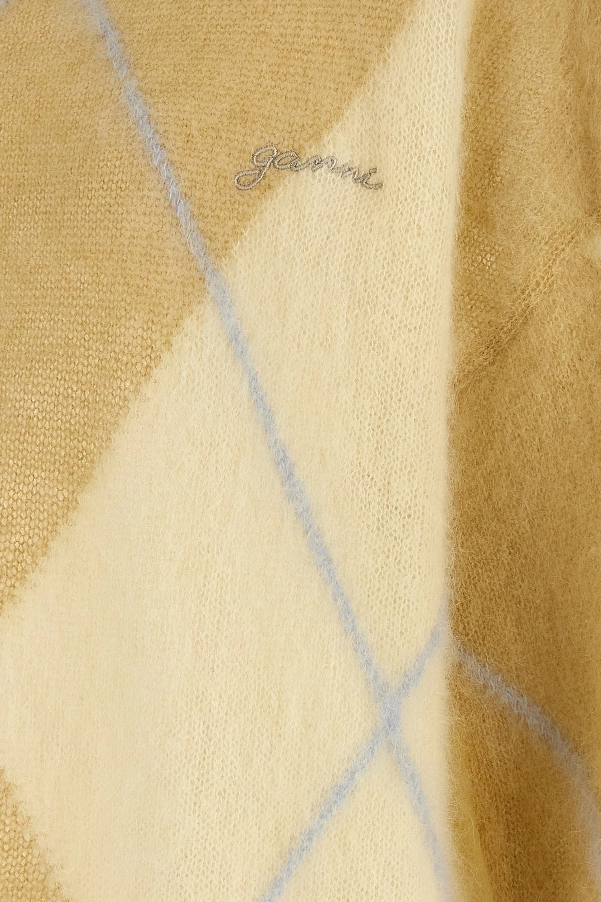 Ganni Ganni Logo Embroidery Diamond Sweater