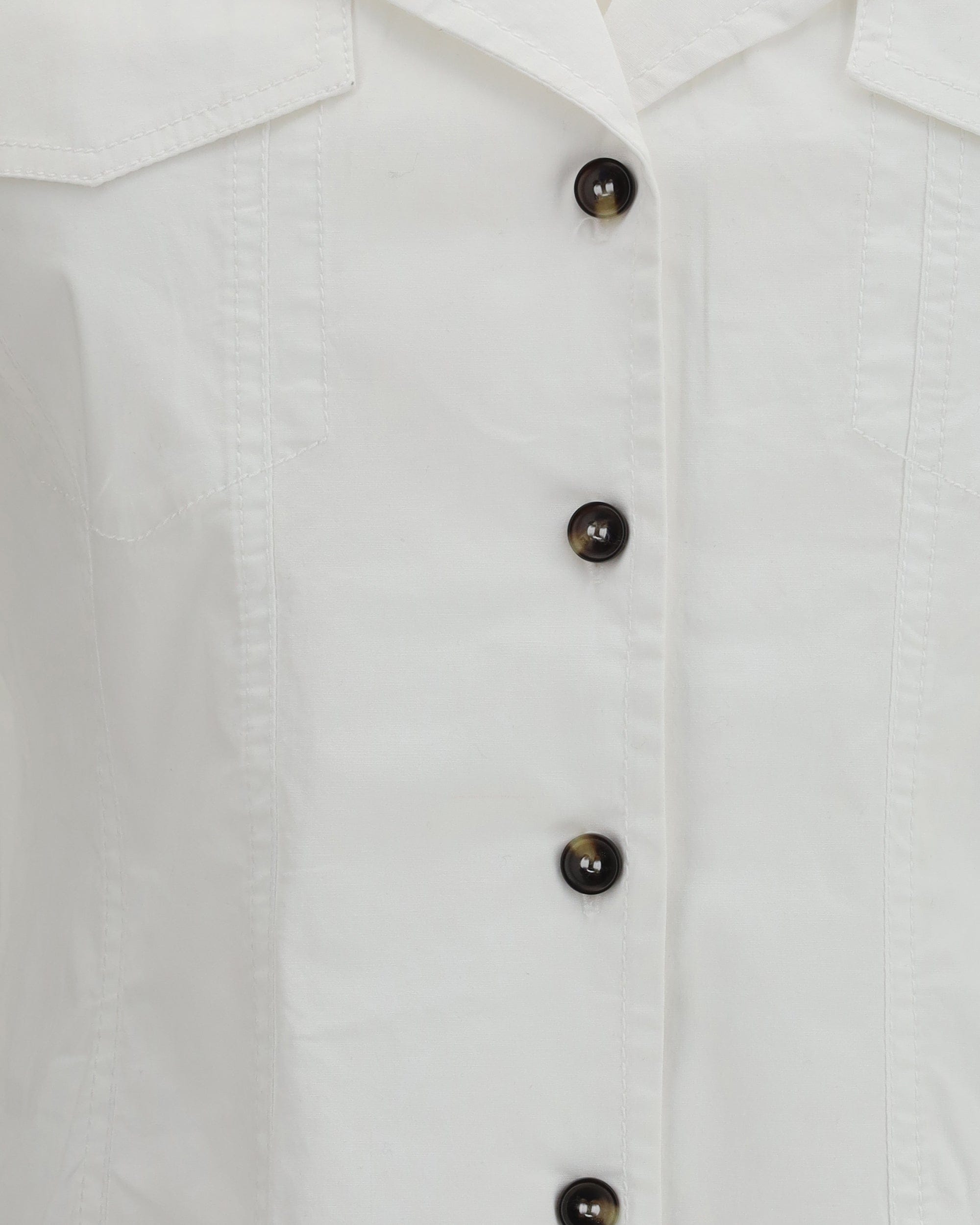 Ganni Long-Sleeve Cotton Shirt