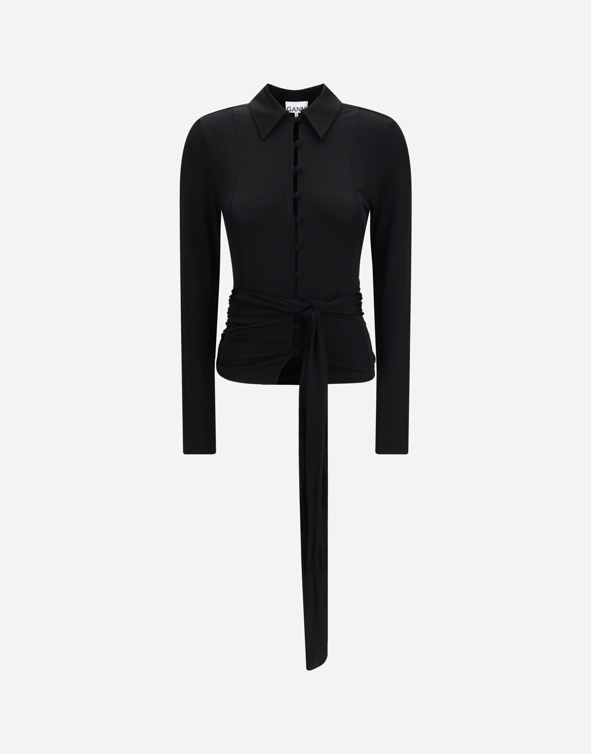 Ganni Marl Mesh Shirt Blouse