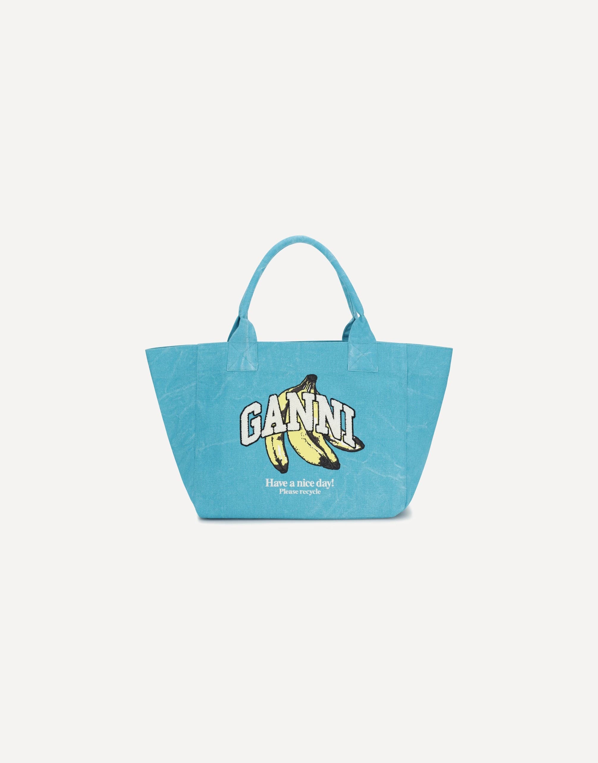 Ganni Ganni Medium Banana Print Tote Bag