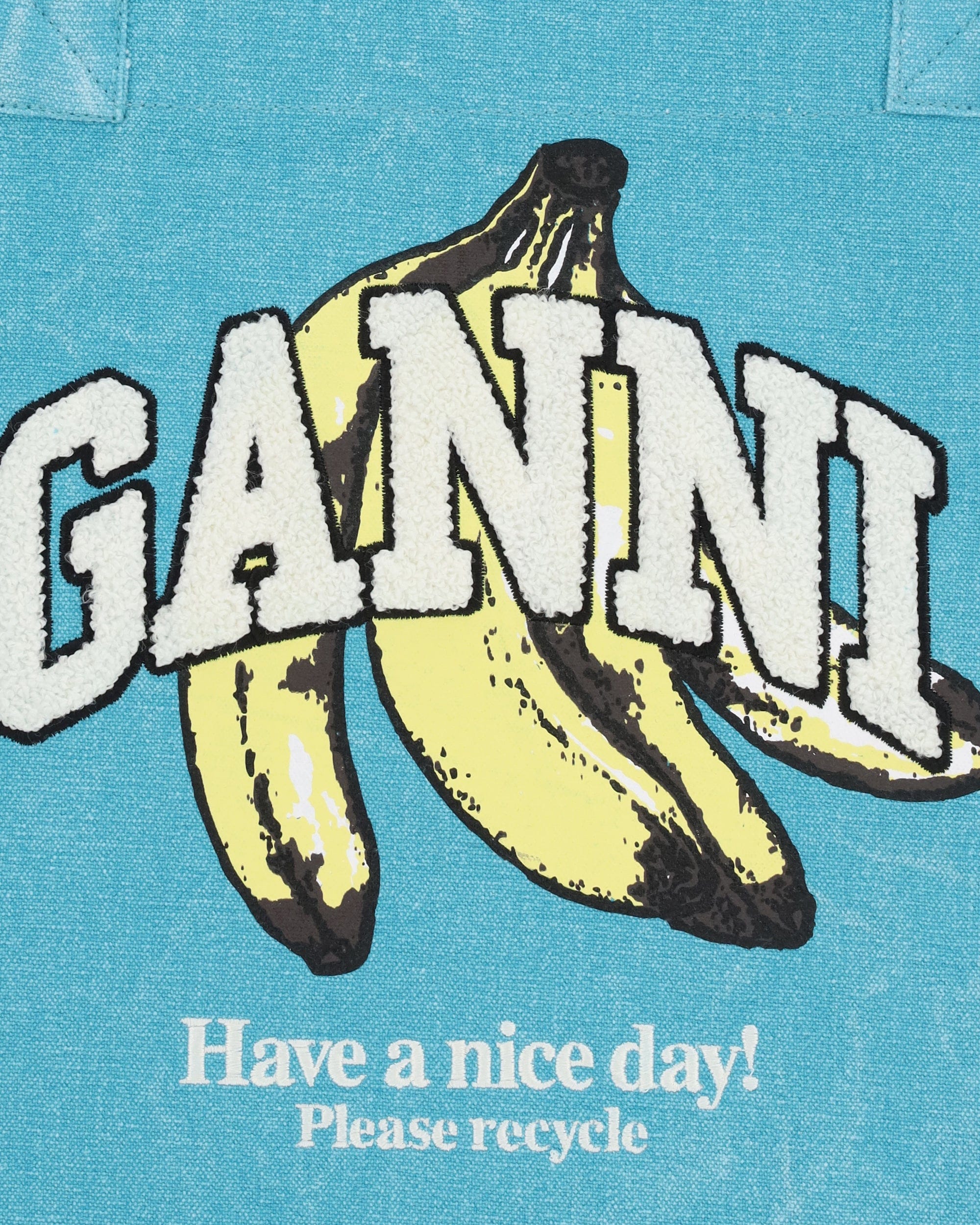 Ganni Medium Banana Print Tote Bag
