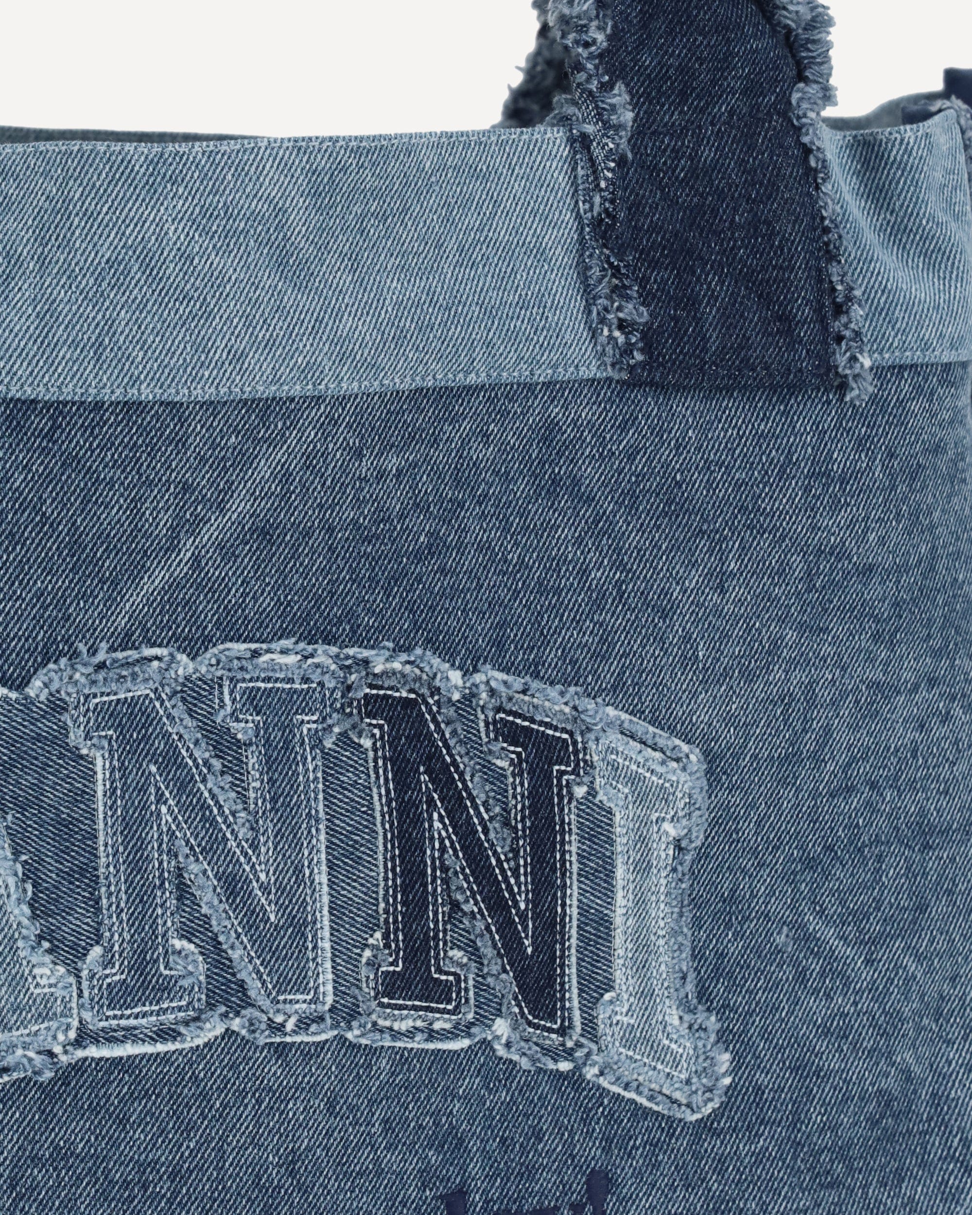 Ganni Medium Trapeze Denim Shopper