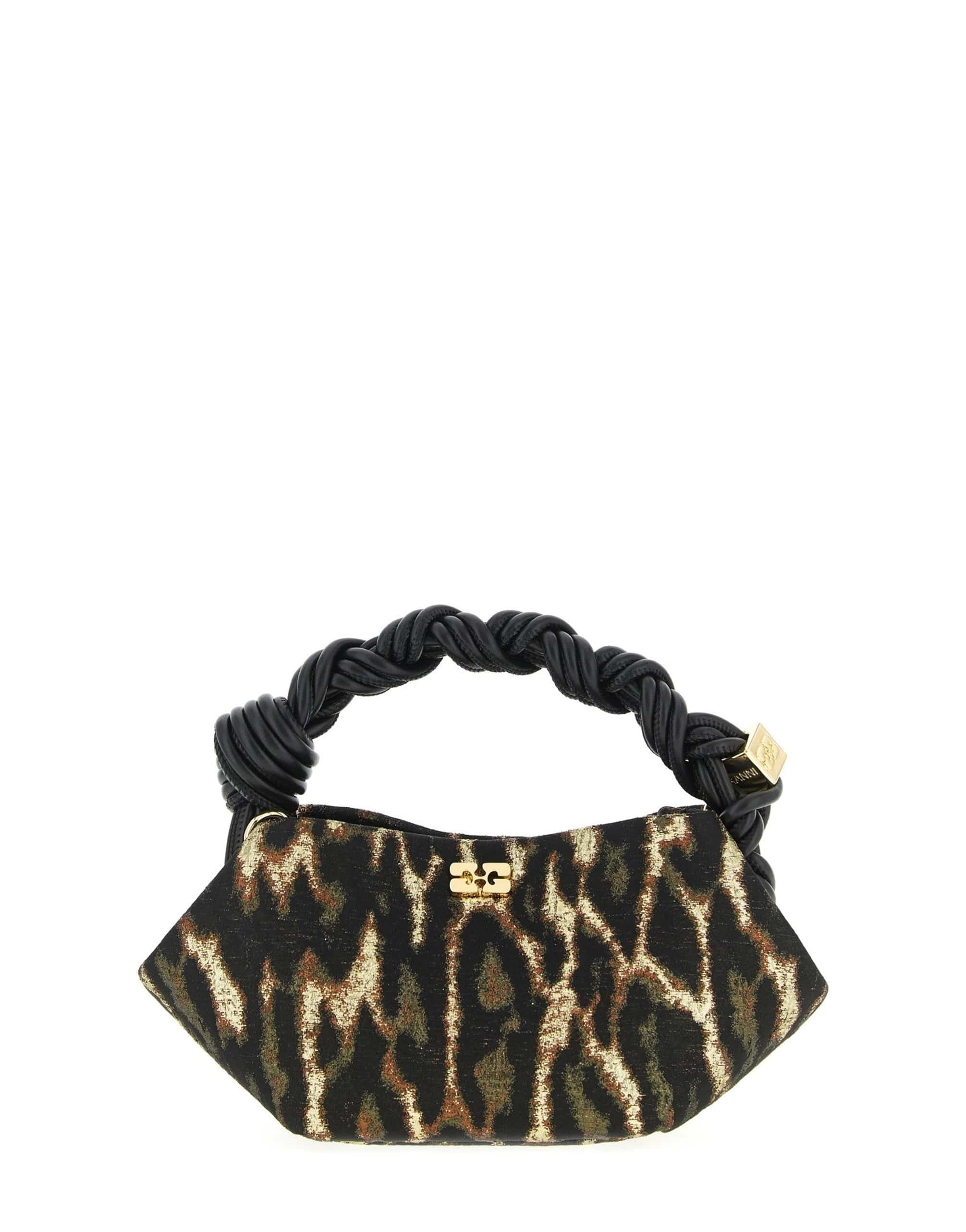 Ganni Ganni Metallic Cloque Bou Handbag
