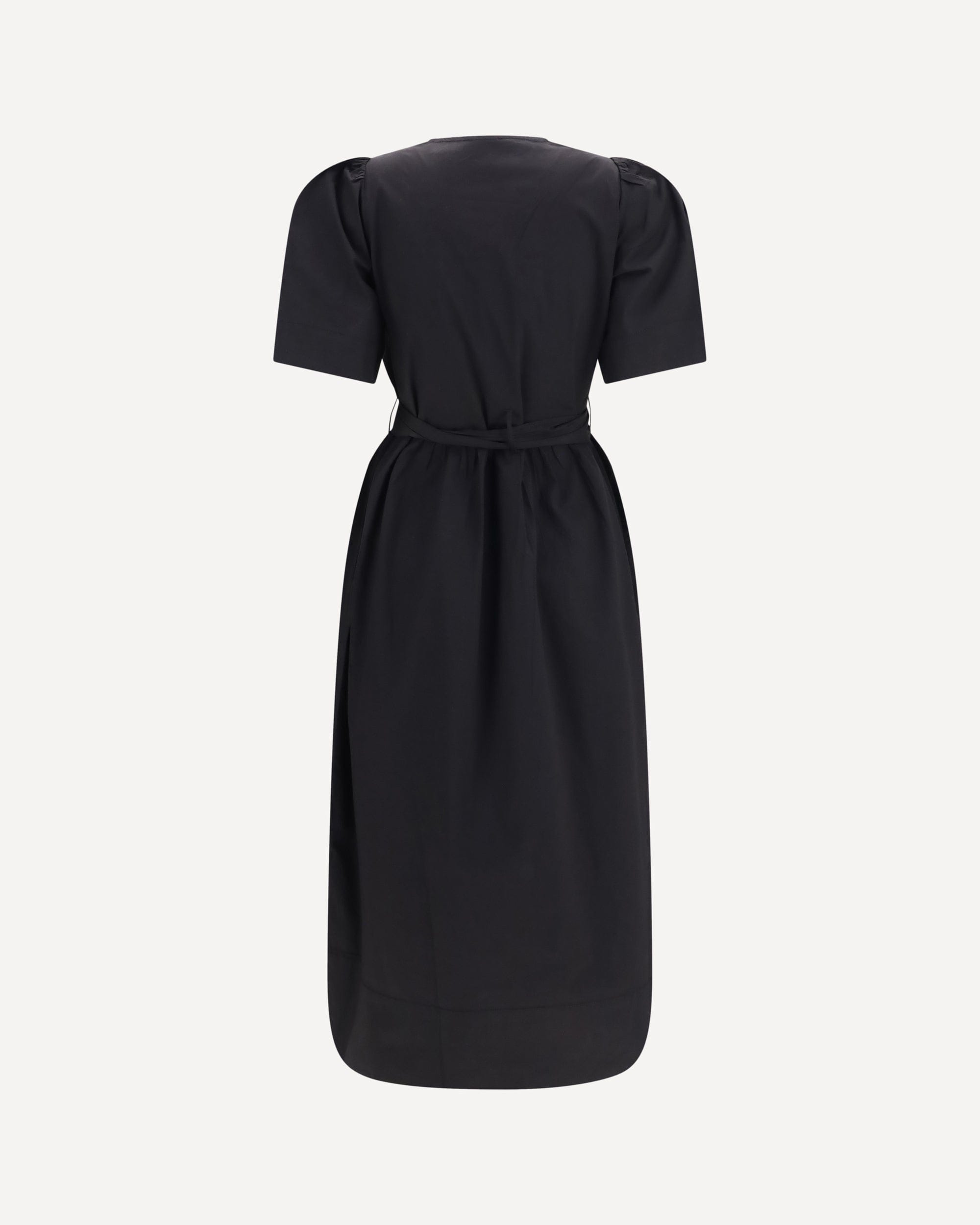 Ganni Midi Dress With Bows And Puff Shoulders - alternate view