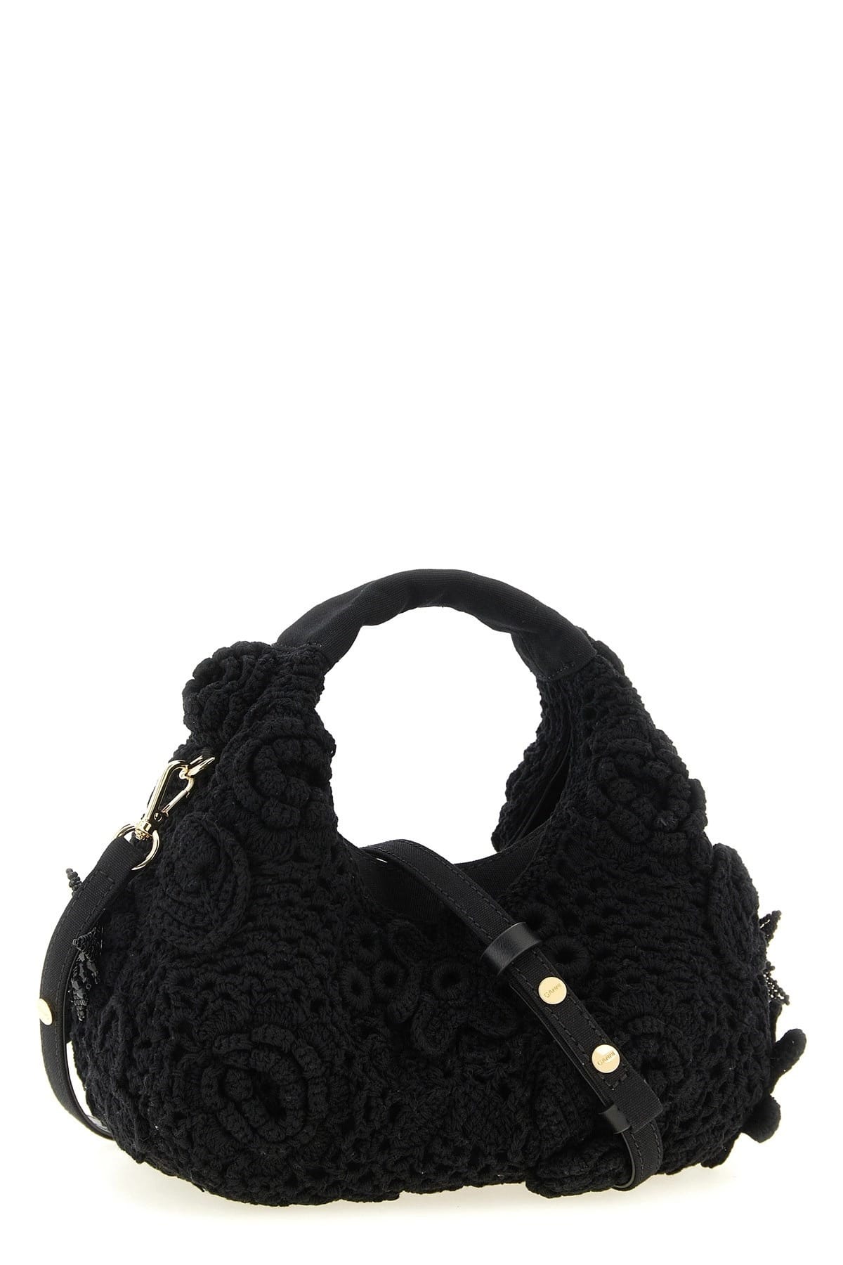 Ganni Ganni Mini Hobo Crochet Handbag
