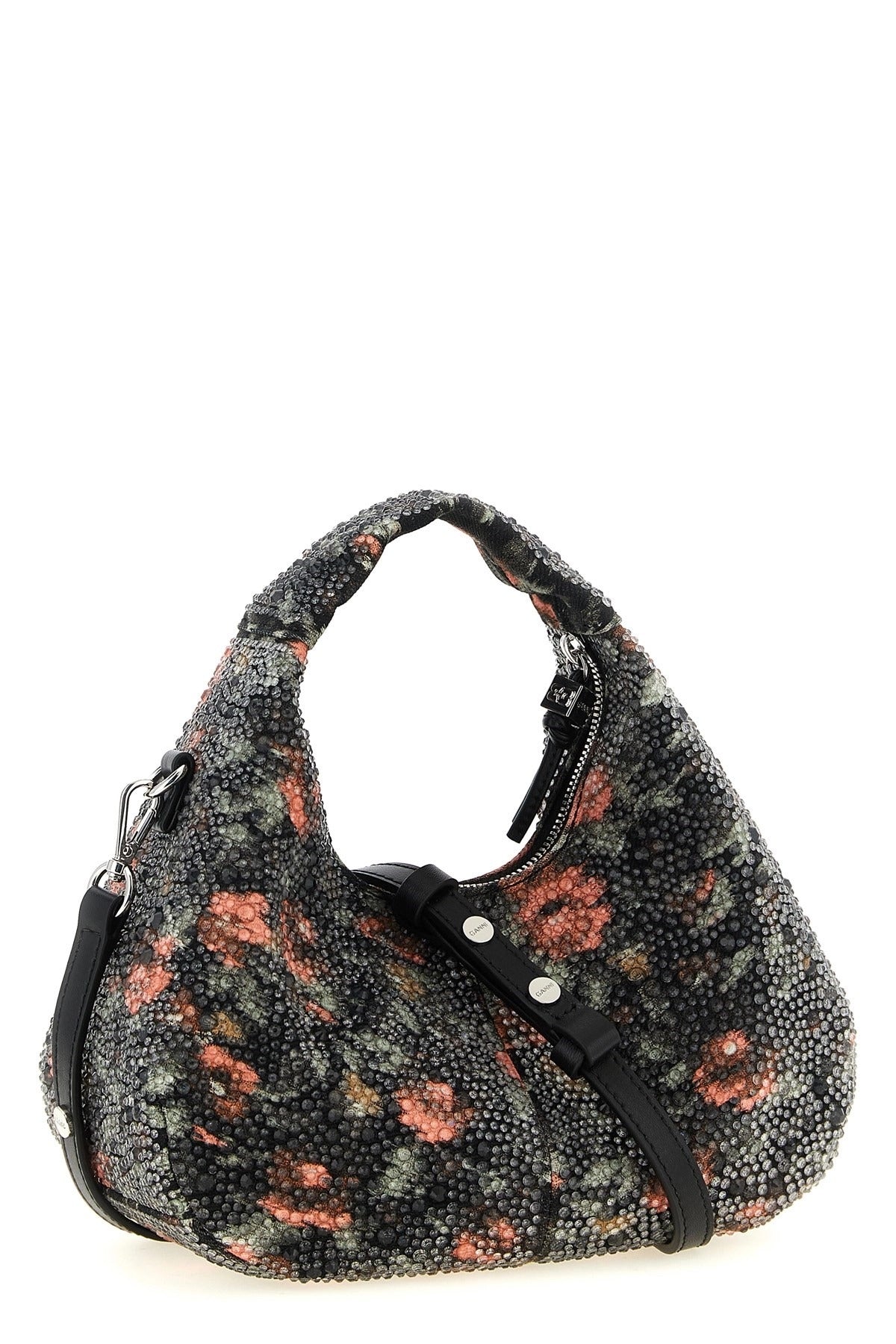 Ganni Mini Hobo Flowers Handbag