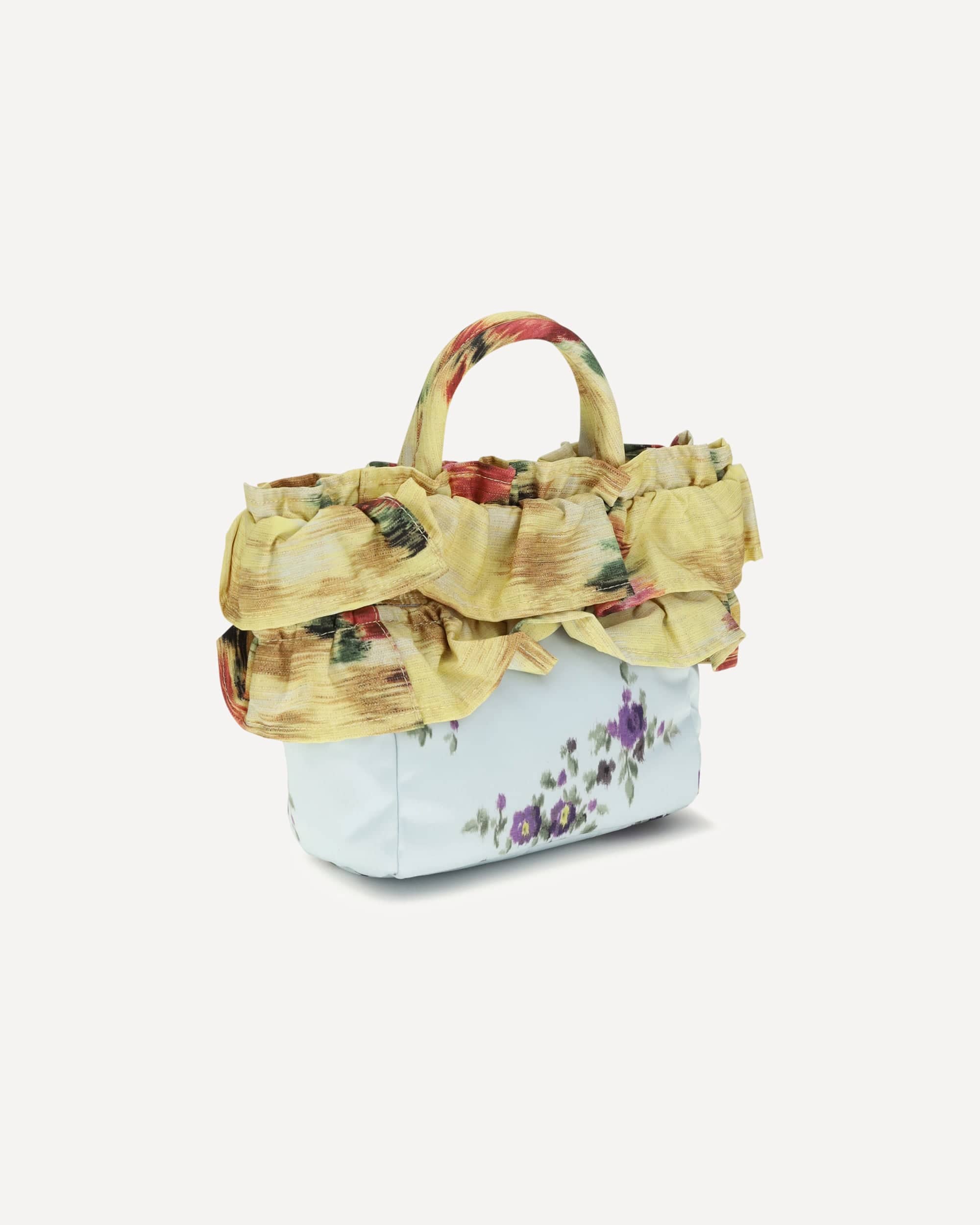 Ganni Mini Ruffle Handbag Floral Print