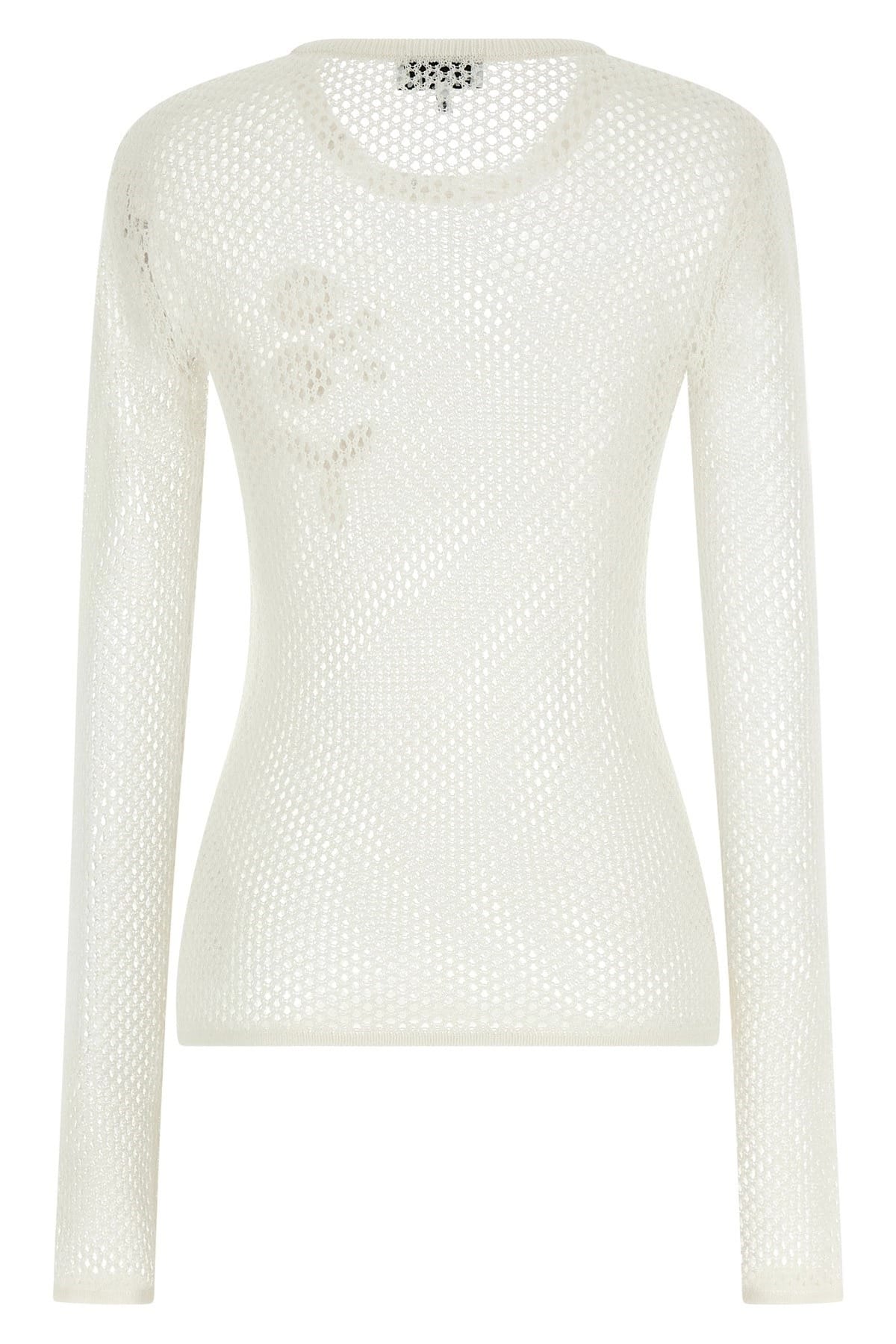 Ganni Pointelle Cotton Sweater - alternate view