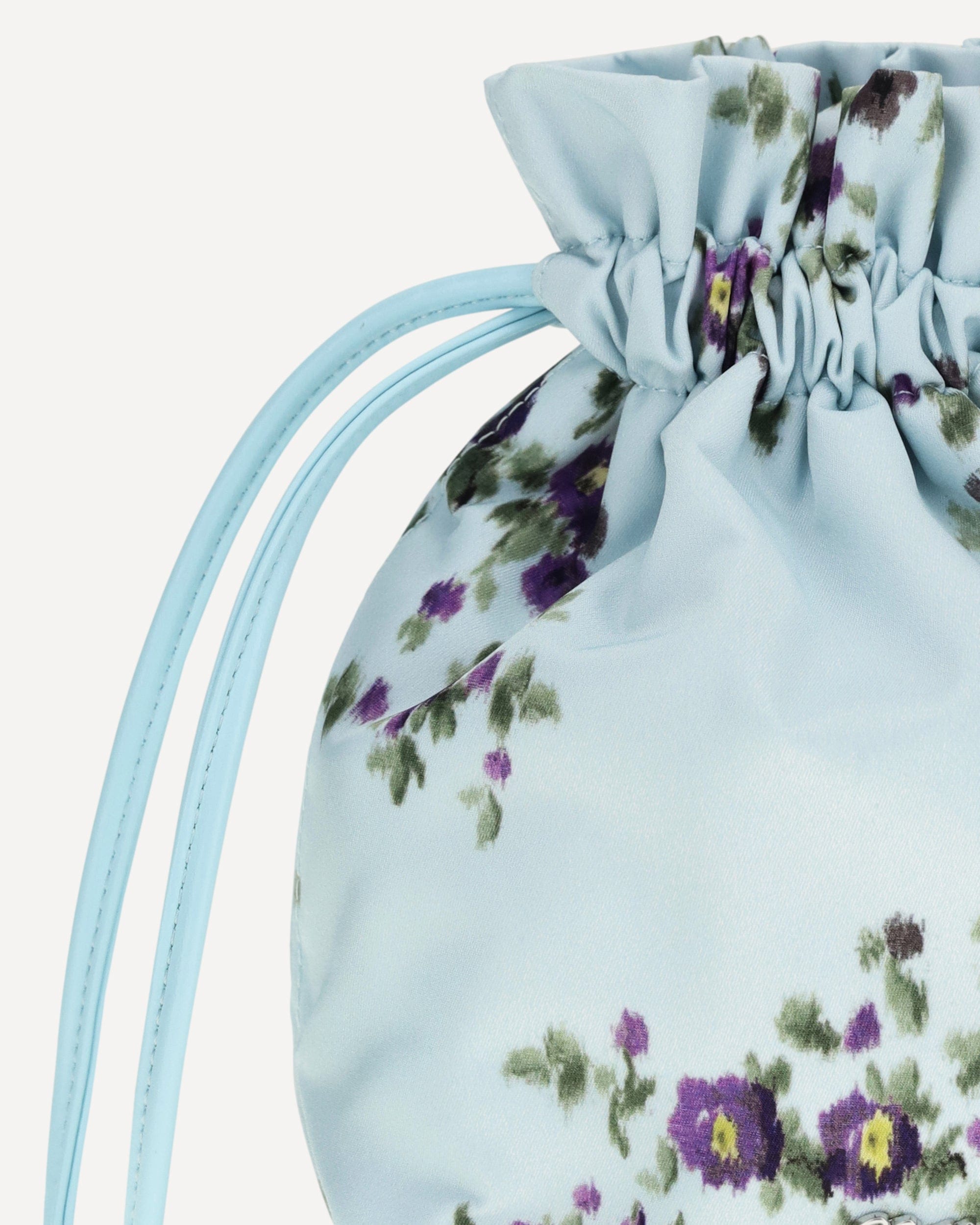 Ganni Printed Nylon Pouch With Drawstring